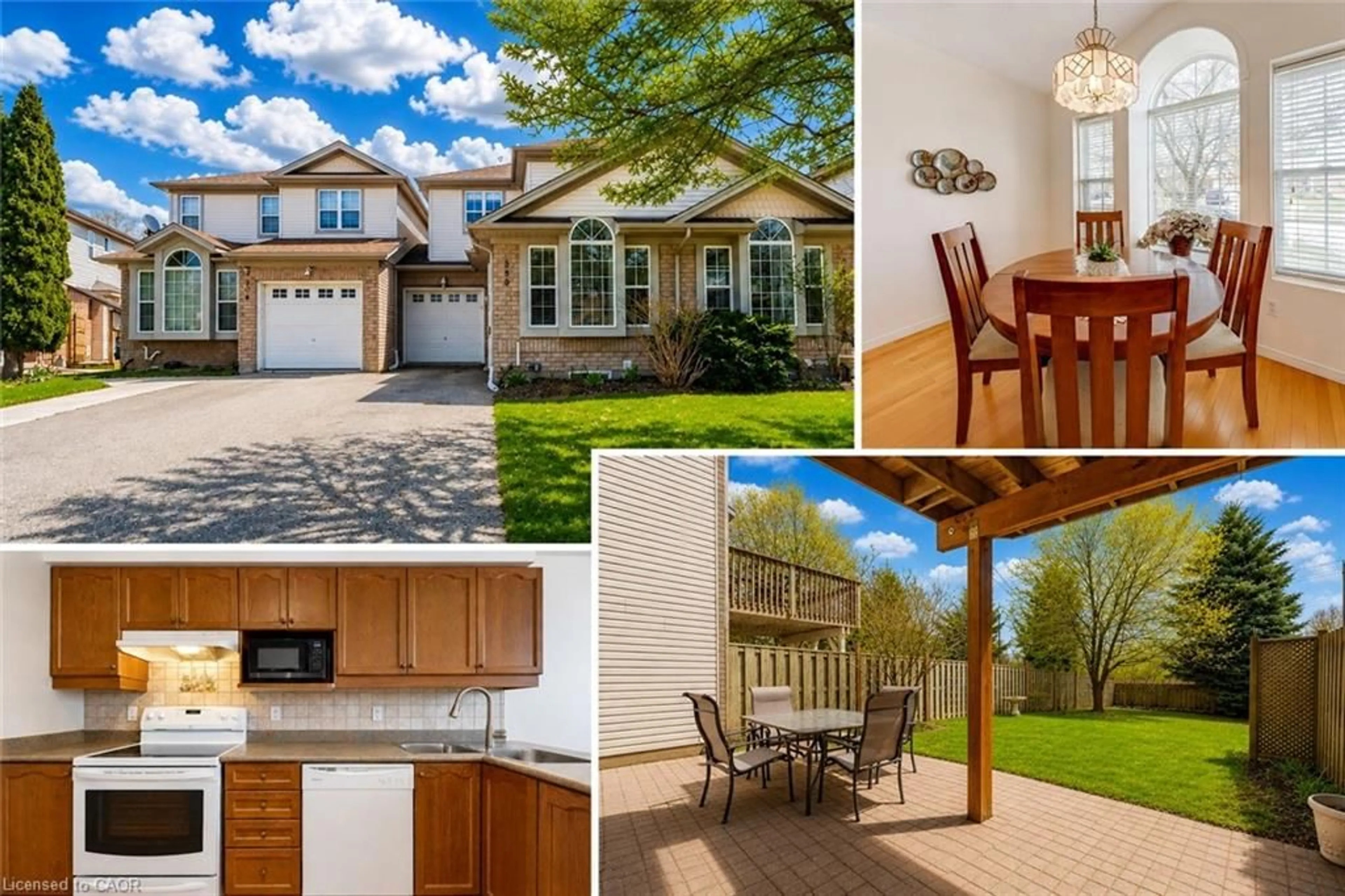 A pic from outside/outdoor area/front of a property/back of a property/a pic from drone, street for 550 Dansbury Dr, Waterloo Ontario N2K 4E2