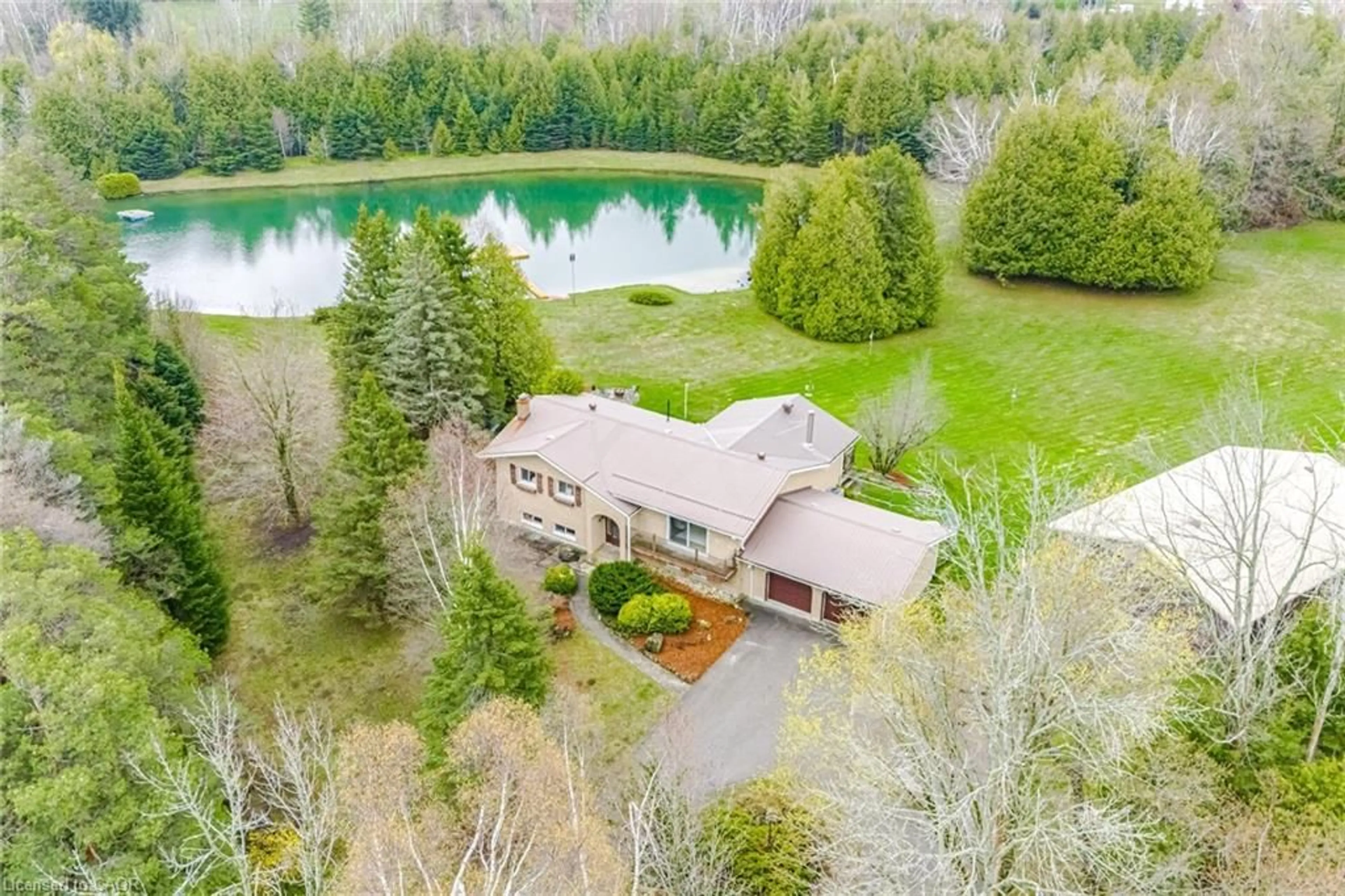 A pic from outside/outdoor area/front of a property/back of a property/a pic from drone, water/lake/river/ocean view for 475248 County Rd 11, Amaranth Ontario L9W 0R6