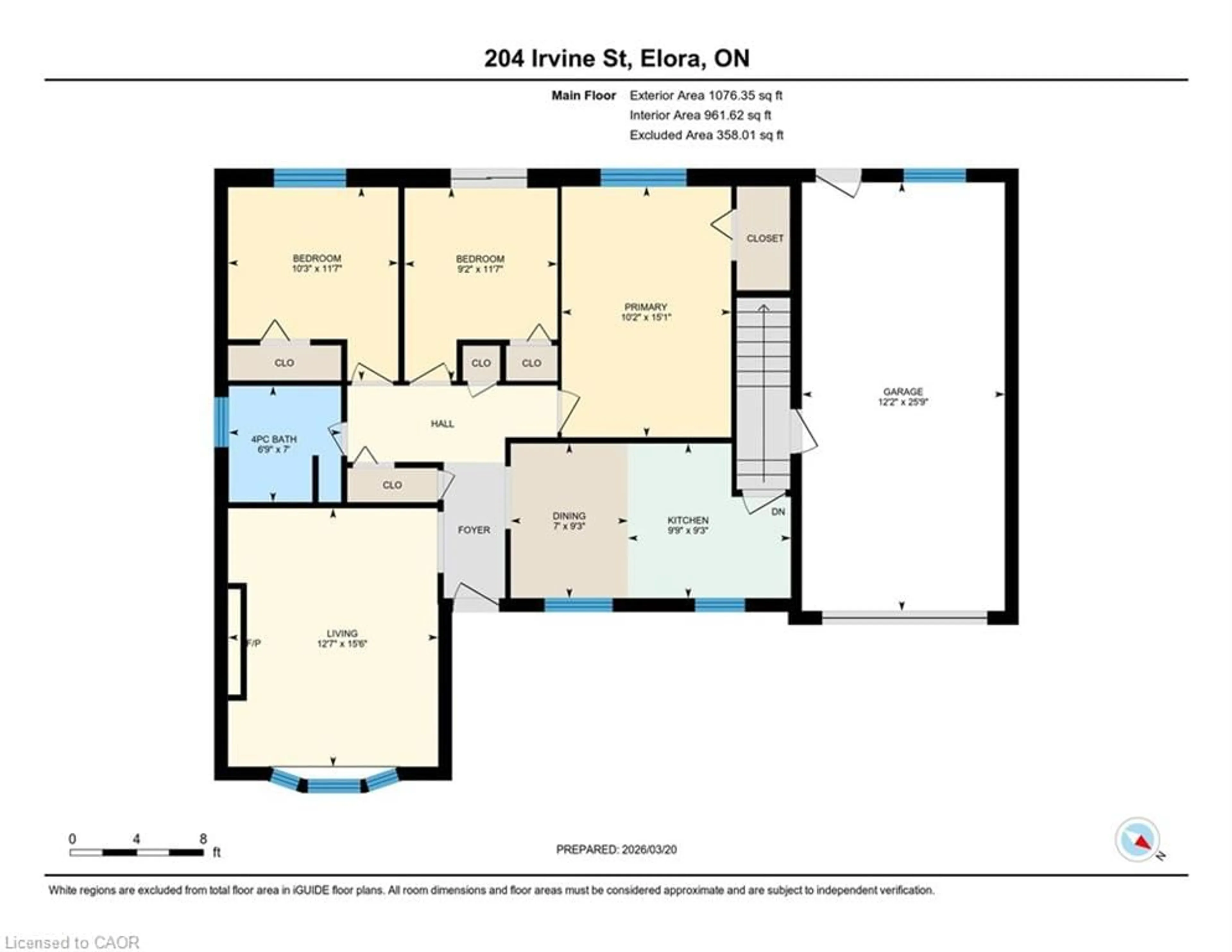 Floor plan for 204 Irvine St, Elora Ontario N0B 1S0
