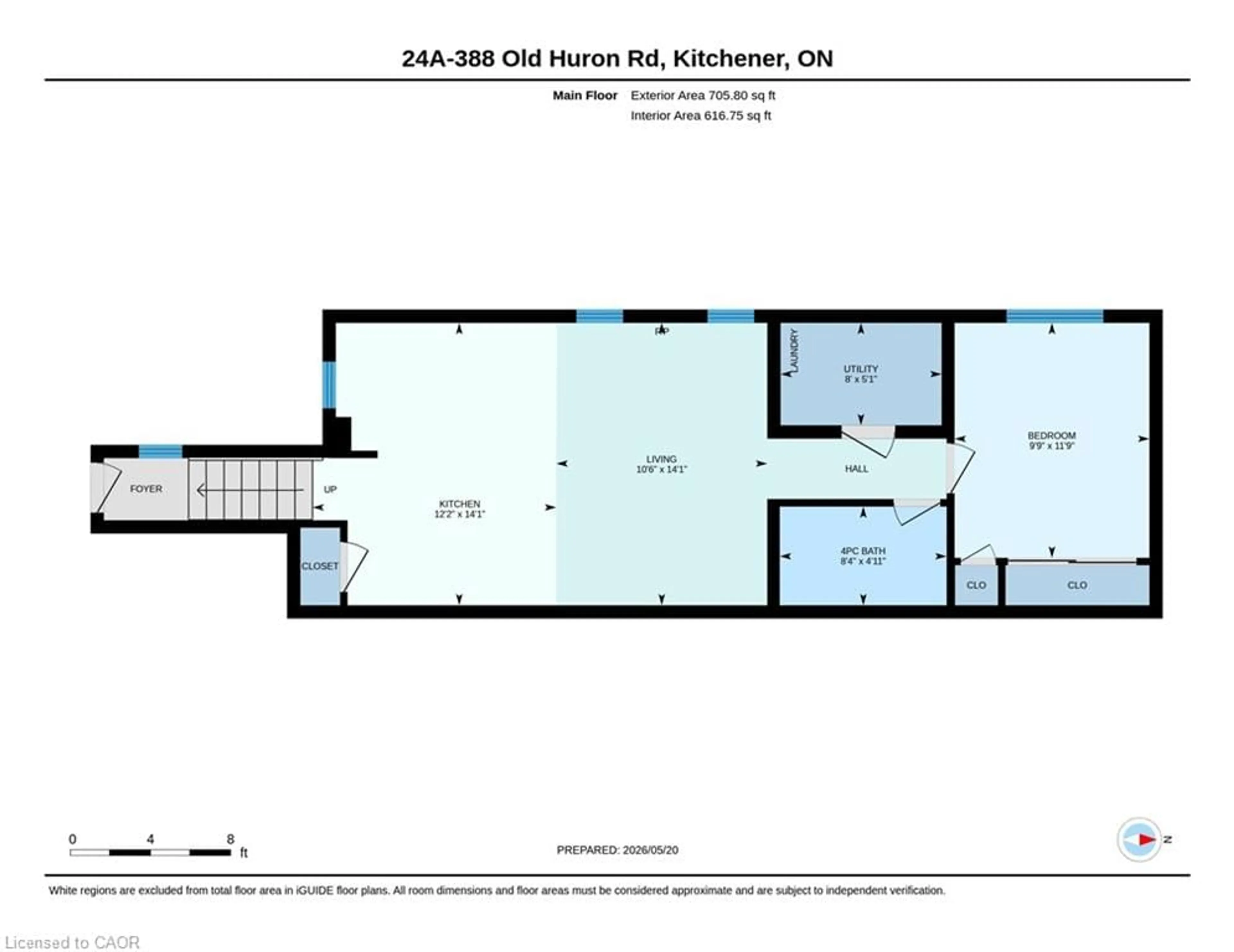 Floor plan for 24A-388 Old Huron Rd, Kitchener Ontario N2R 0J5