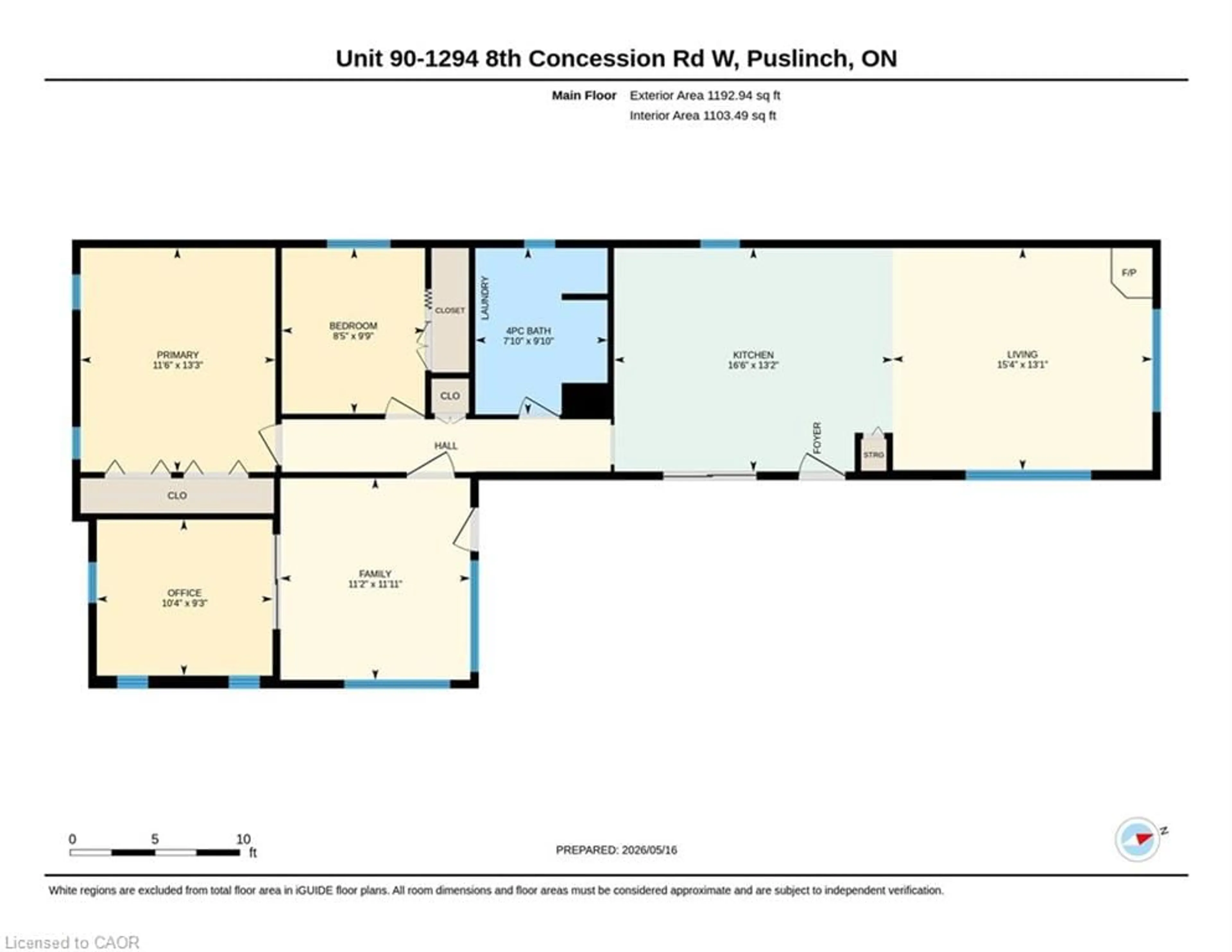 Floor plan for 1294 Concession 8 West Conc #90, Flamborough Ontario N0B 2J0