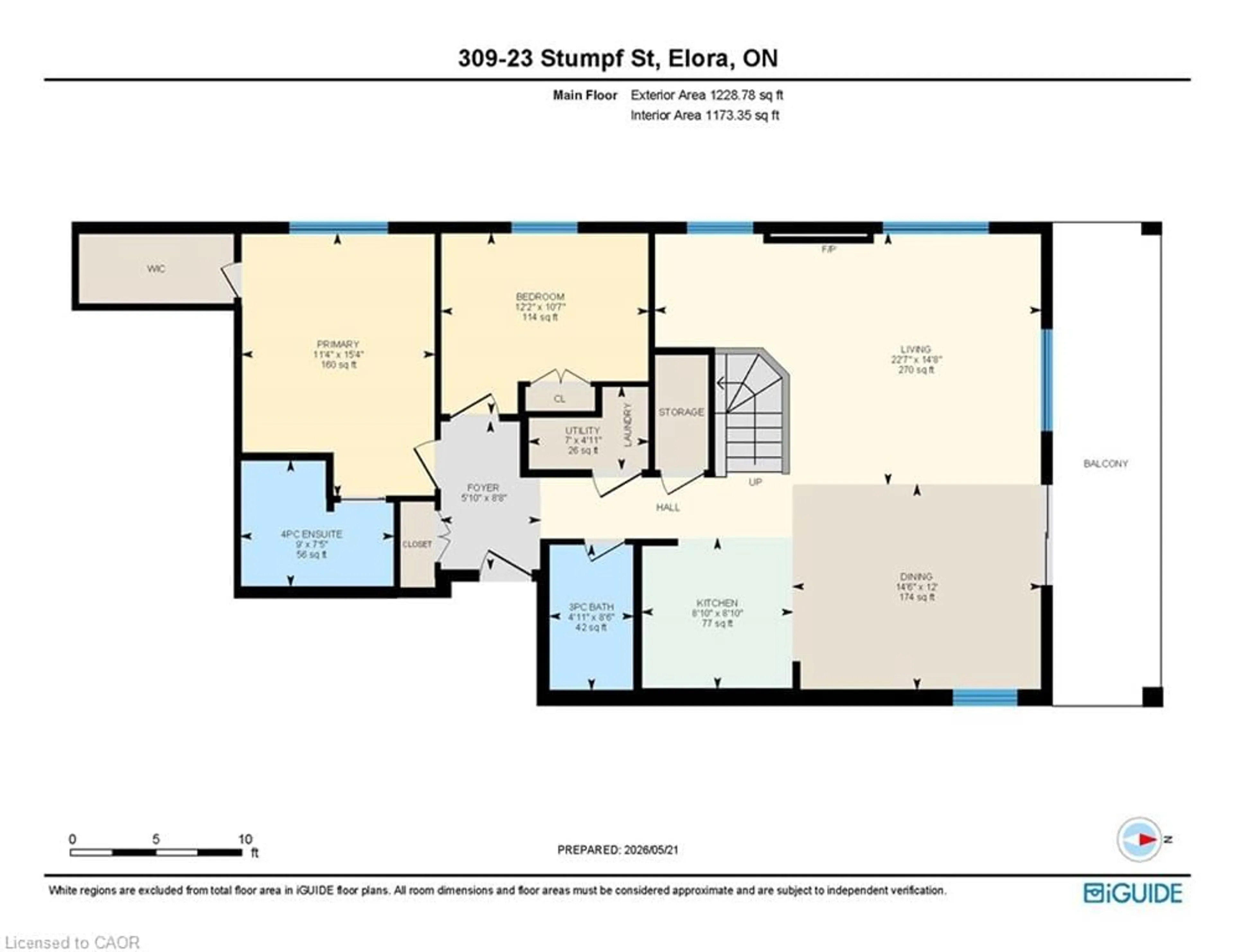 Floor plan for 23 Stumpf St #309, Elora Ontario N0B 1S0