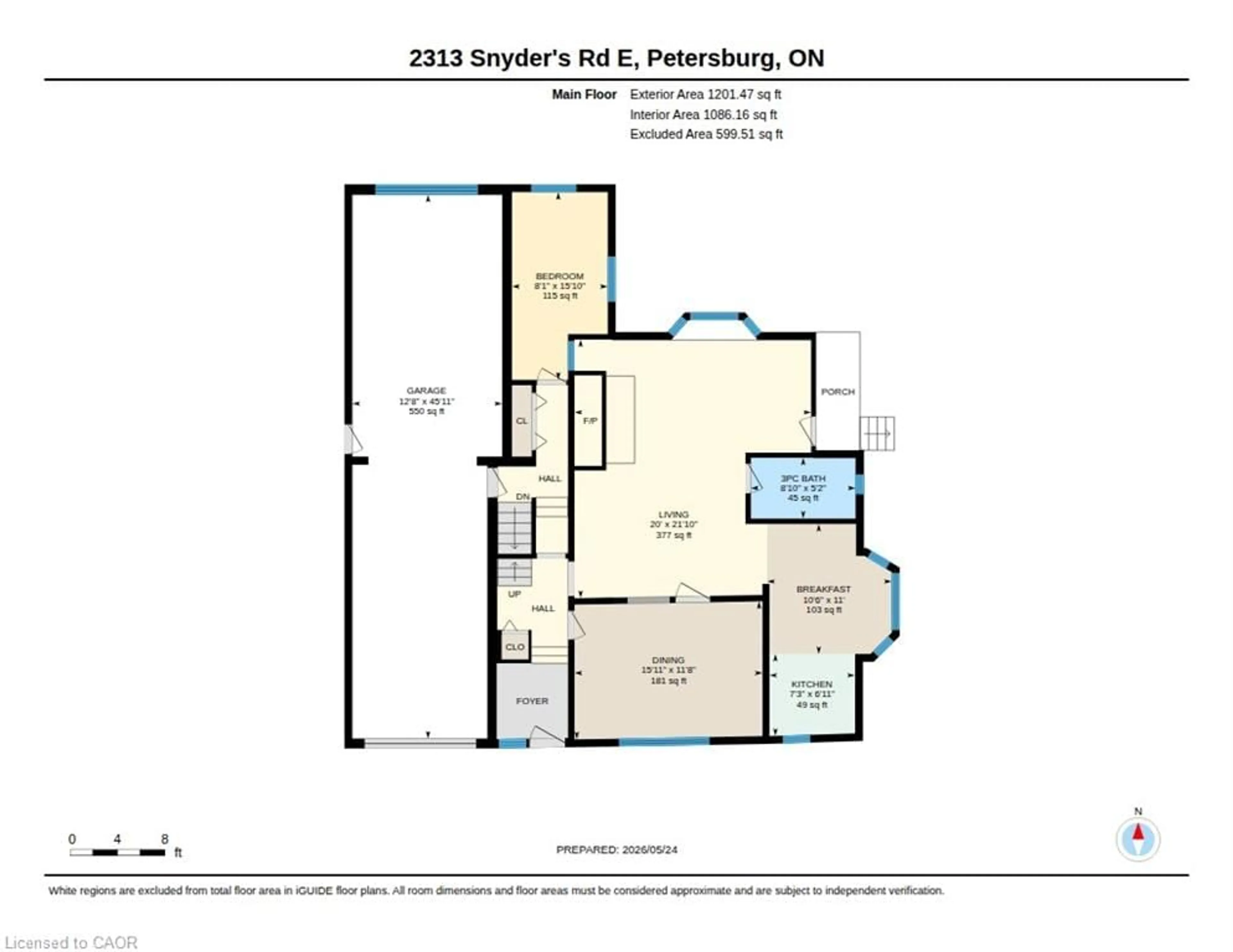 Floor plan for 2313 Snyders Rd, Petersburg Ontario N0B 2H0