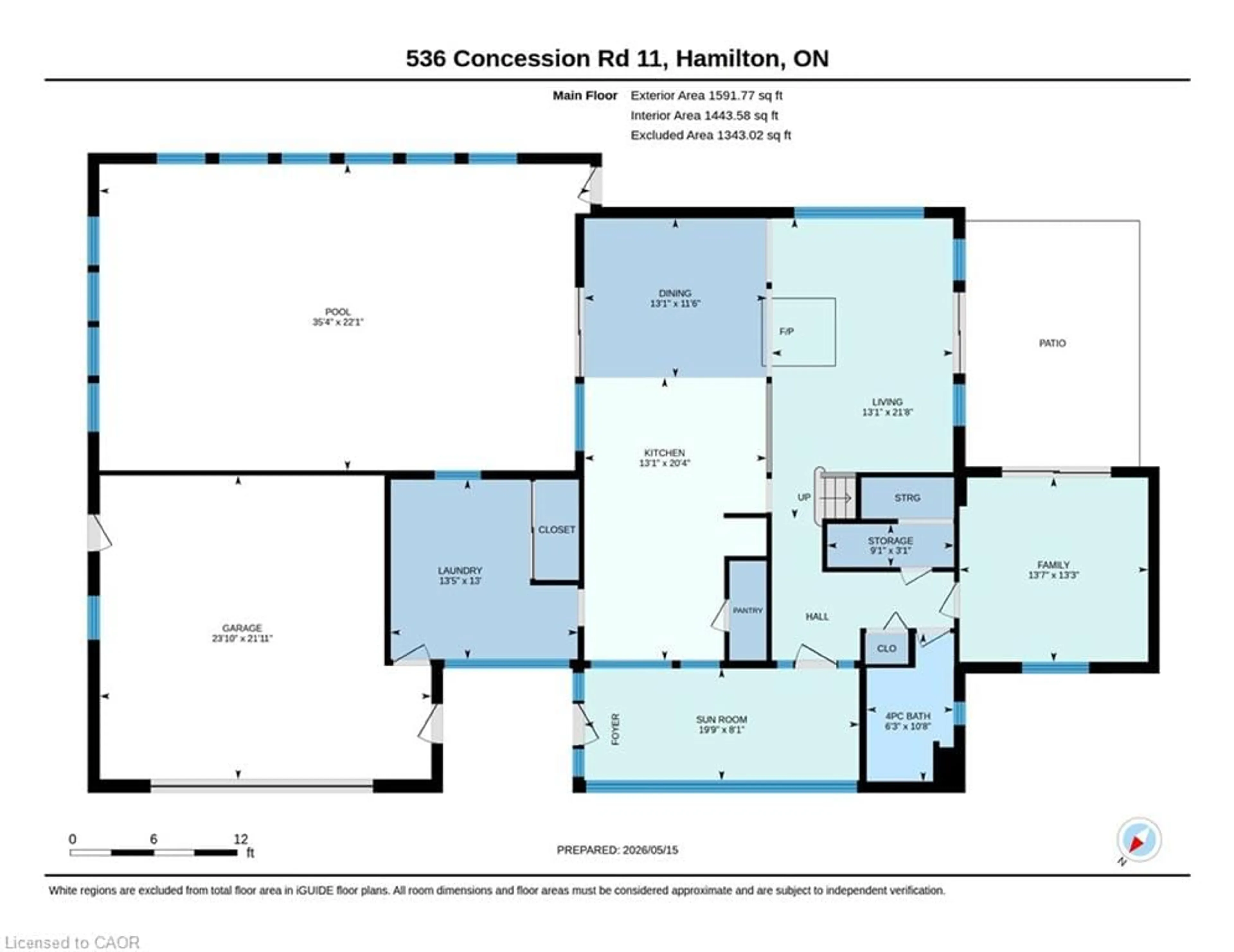 Floor plan for 536 Concession 11 Rd, Freelton Ontario L8B 1J1