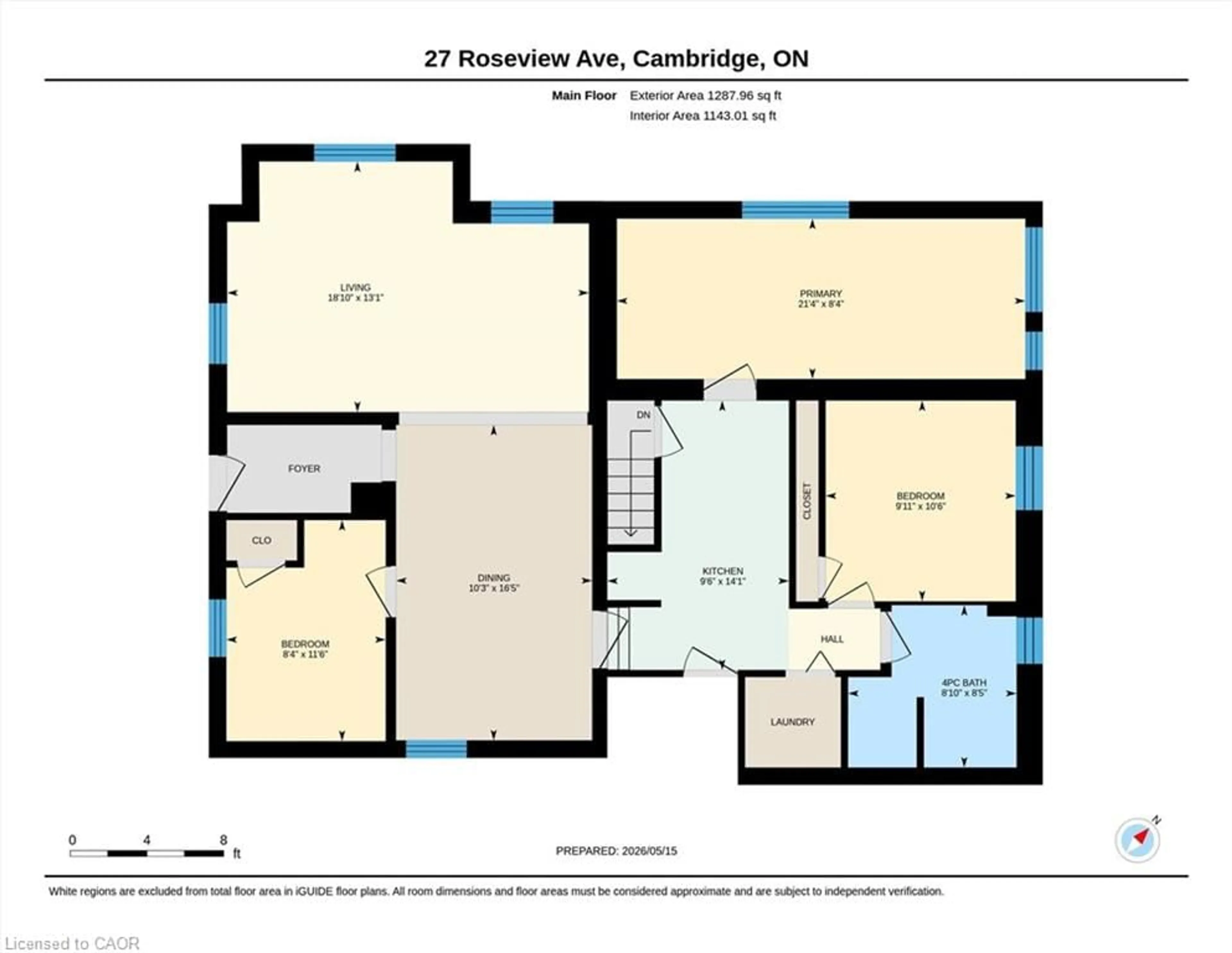 Floor plan for 27 Roseview Ave, Cambridge Ontario N1R 4A5