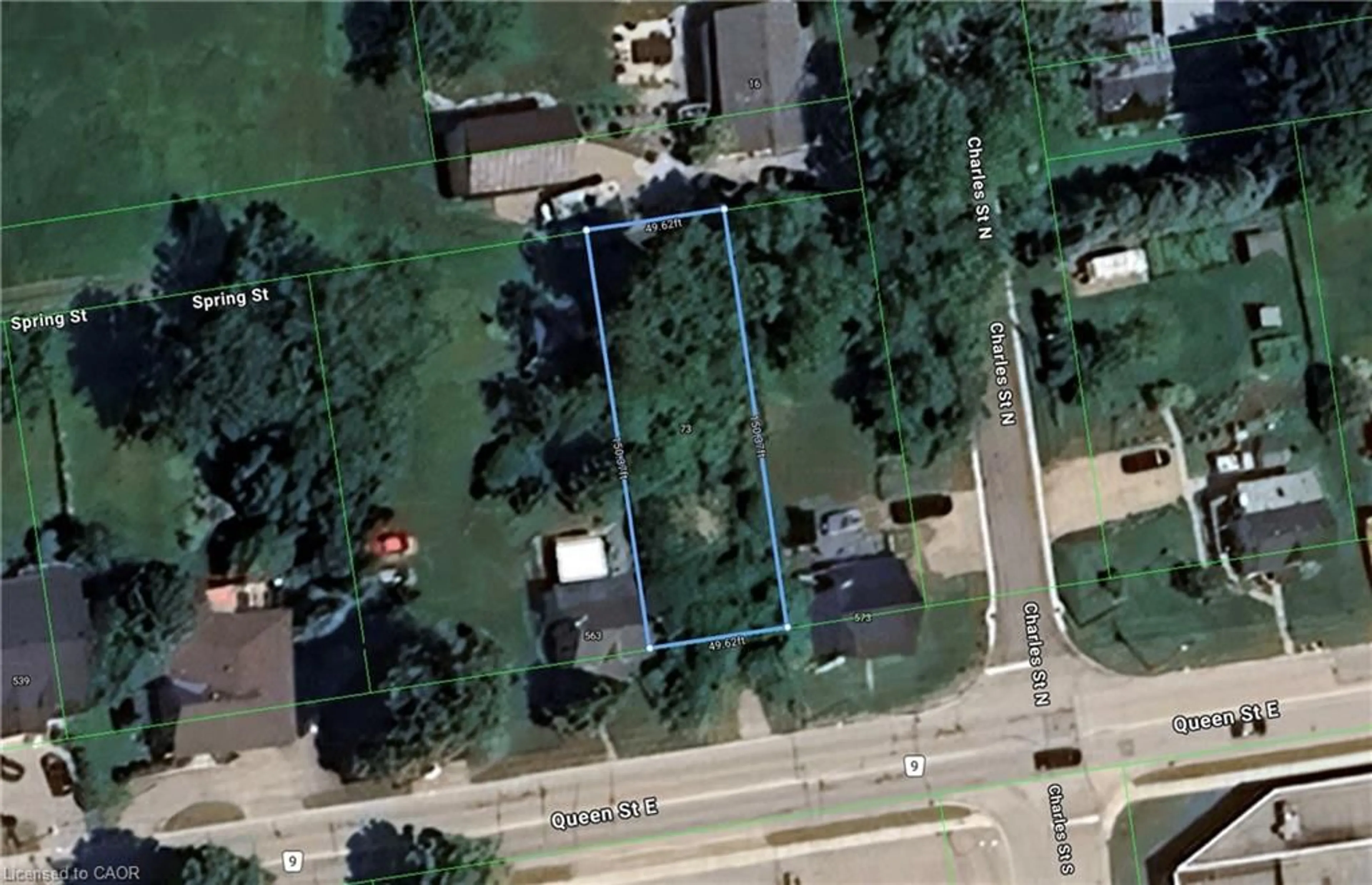 A pic from outside/outdoor area/front of a property/back of a property/a pic from drone, street for 73 Queen St, St. Marys Ontario N4X 1A1