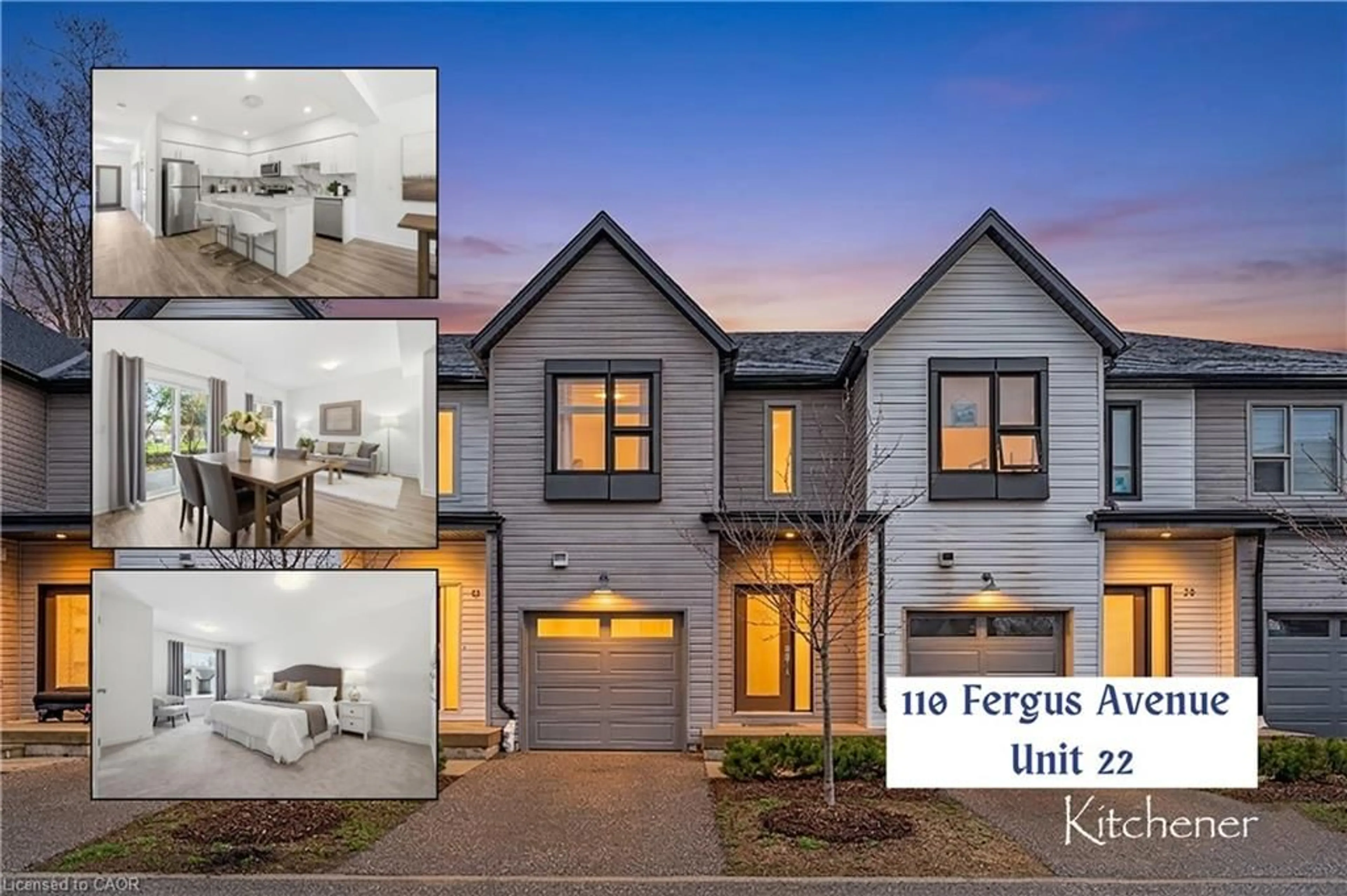 Home with brick exterior material, street for 110 Fergus Ave #22, Kitchener Ontario N2A 0K9