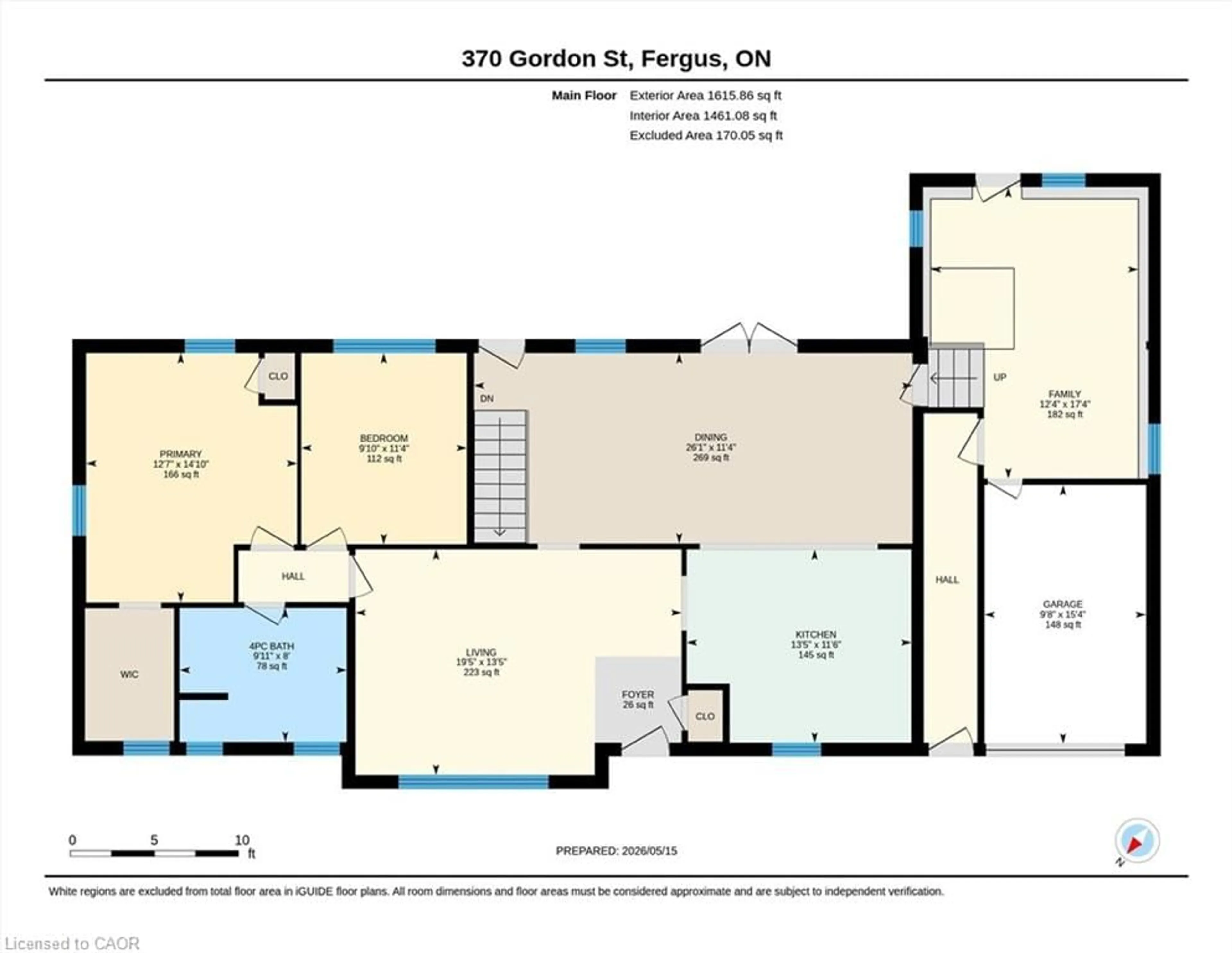 Floor plan for 370 Gordon St, Fergus Ontario N1M 2W3