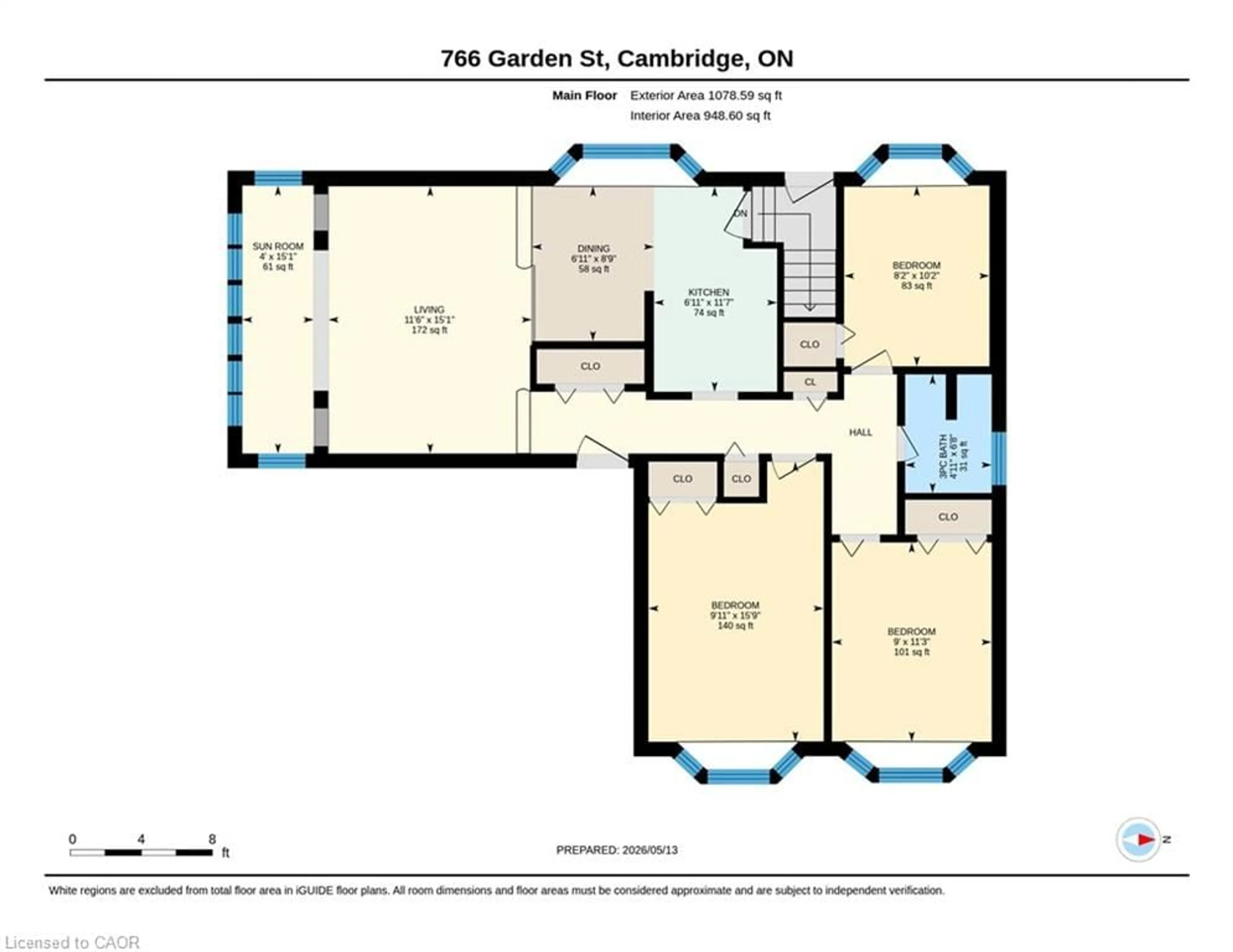 Floor plan for 766 Garden St, Cambridge Ontario N3H 4E6
