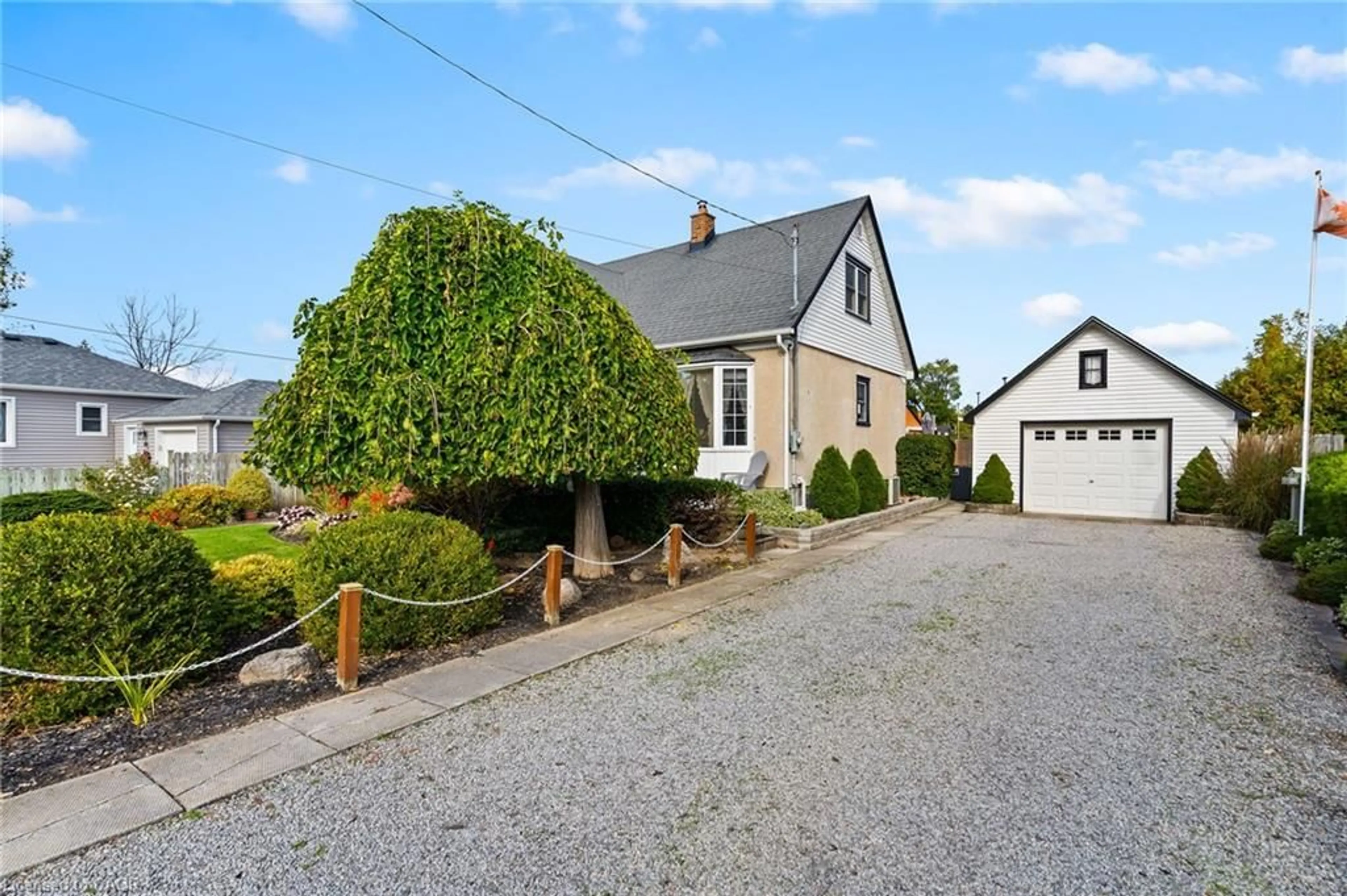 A pic from outside/outdoor area/front of a property/back of a property/a pic from drone, street for 8 Lorraine St, Virgil Ontario L0S 1T0