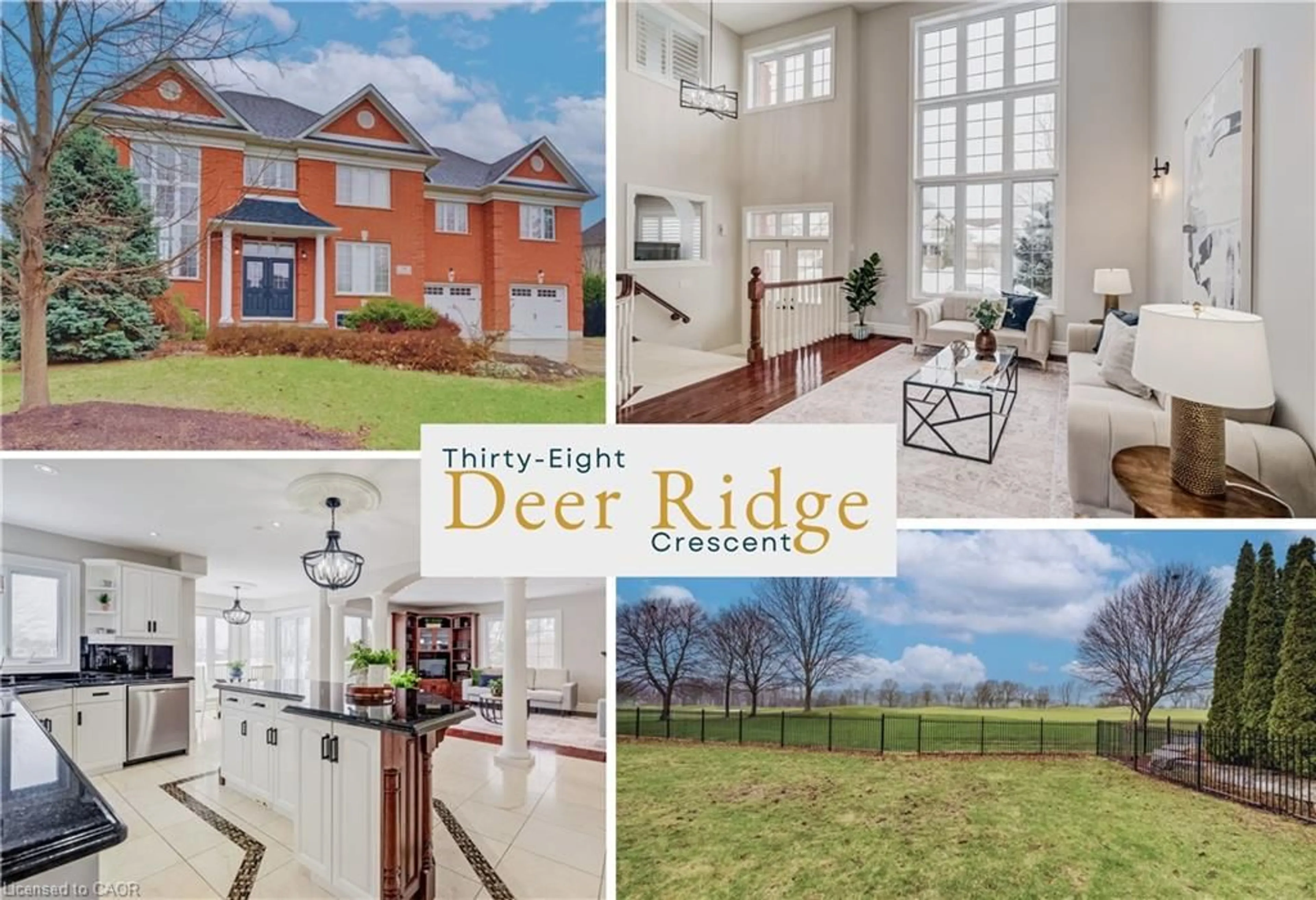 A pic from outside/outdoor area/front of a property/back of a property/a pic from drone, water/lake/river/ocean view for 38 Deer Ridge Cres, Kitchener Ontario N2P 2L3