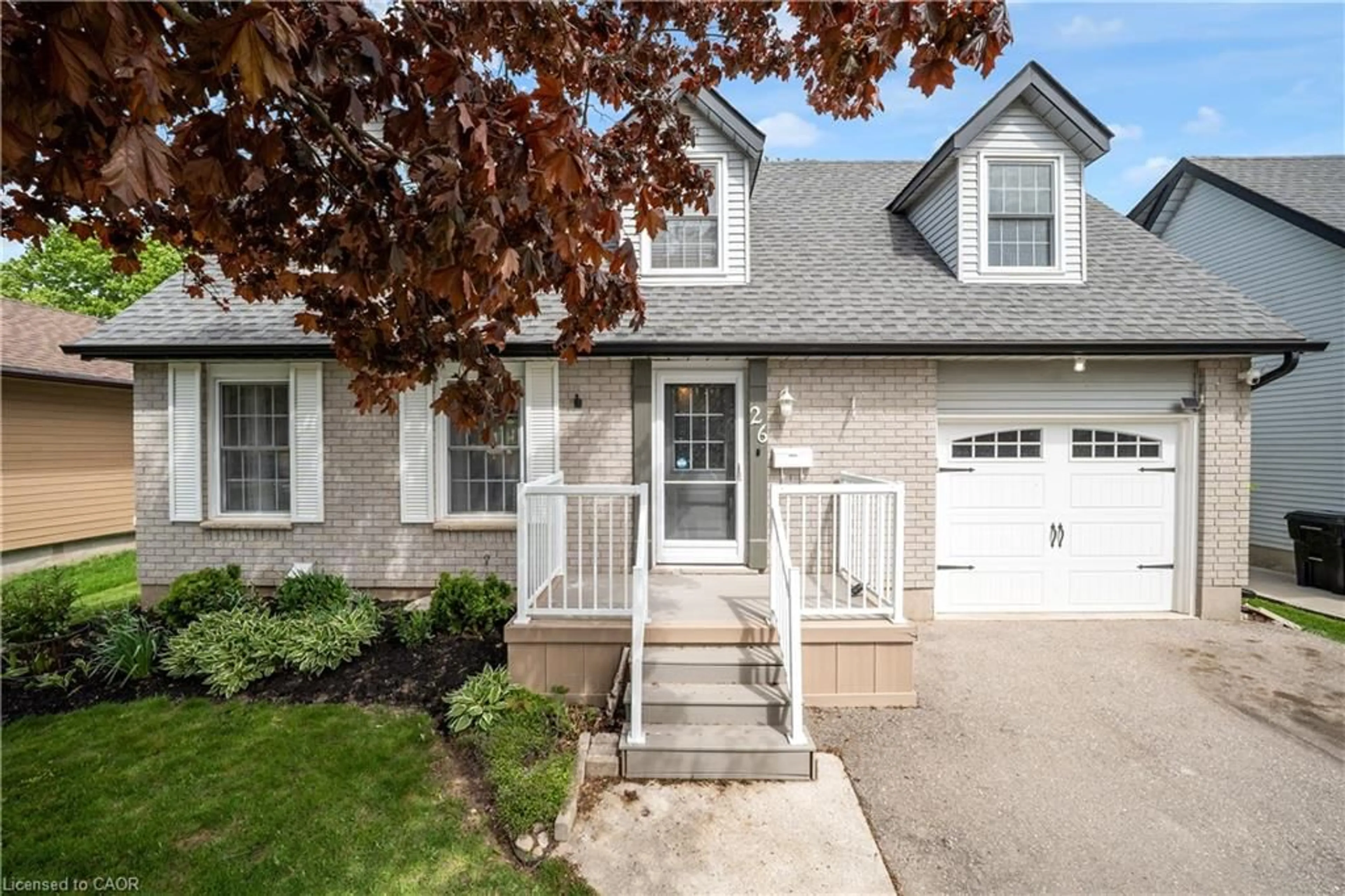 Home with brick exterior material, street for 26 Peachtree Cres, Cambridge Ontario N1S 4W5