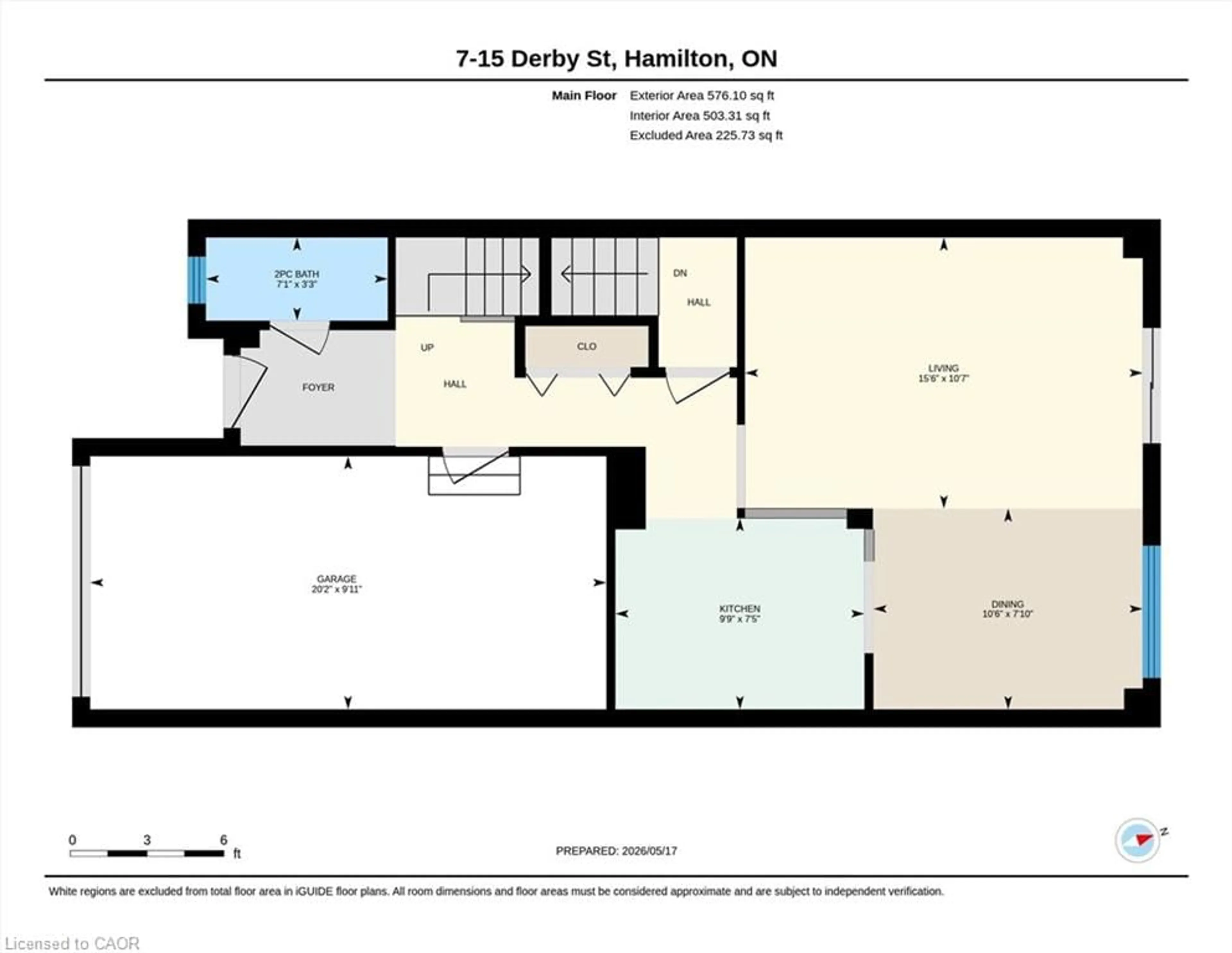 Floor plan for 15 Derby St #7, Hamilton Ontario L8W 3T3