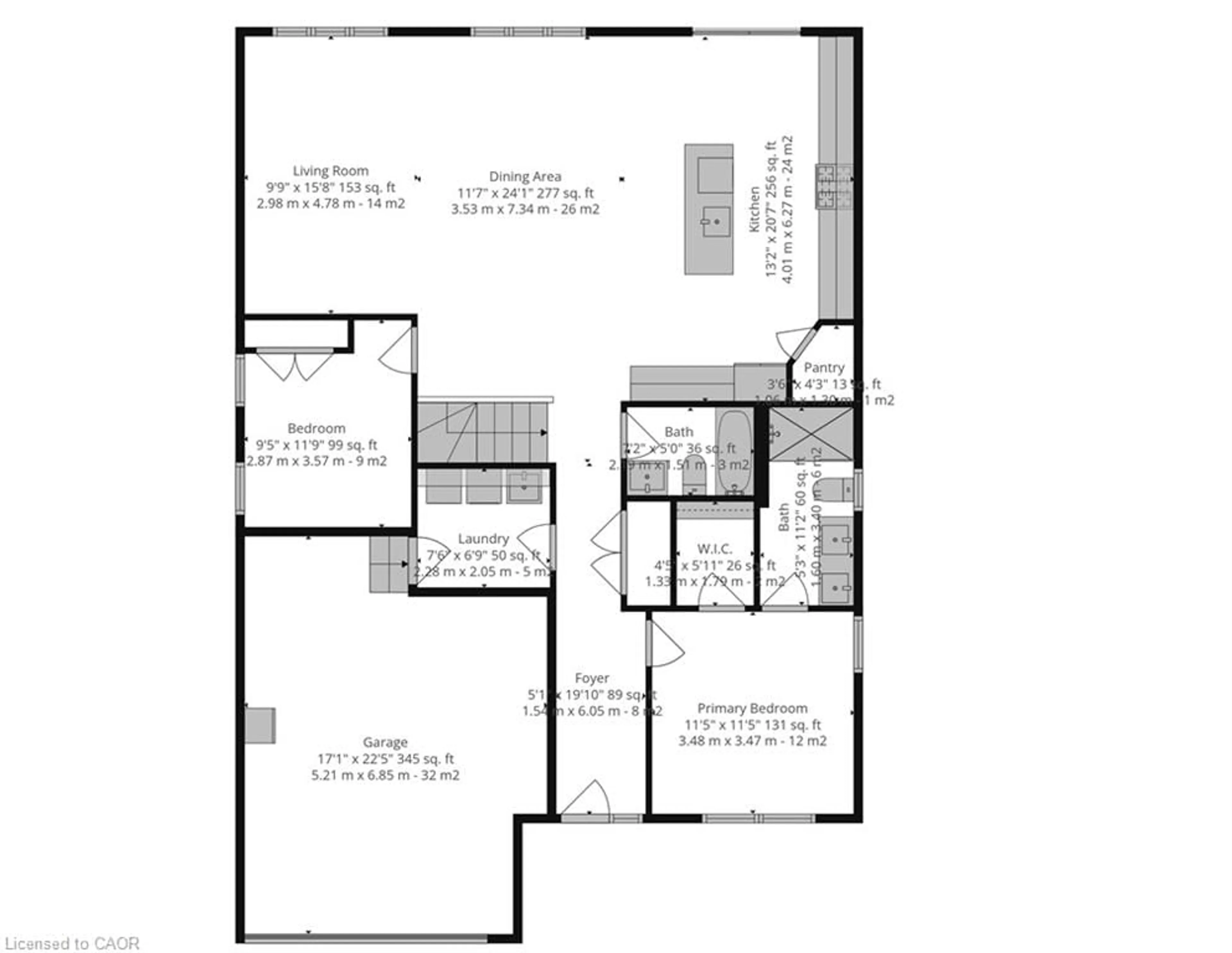 Floor plan for 9 Pursel St, Waterford Ontario N0E 1Y0