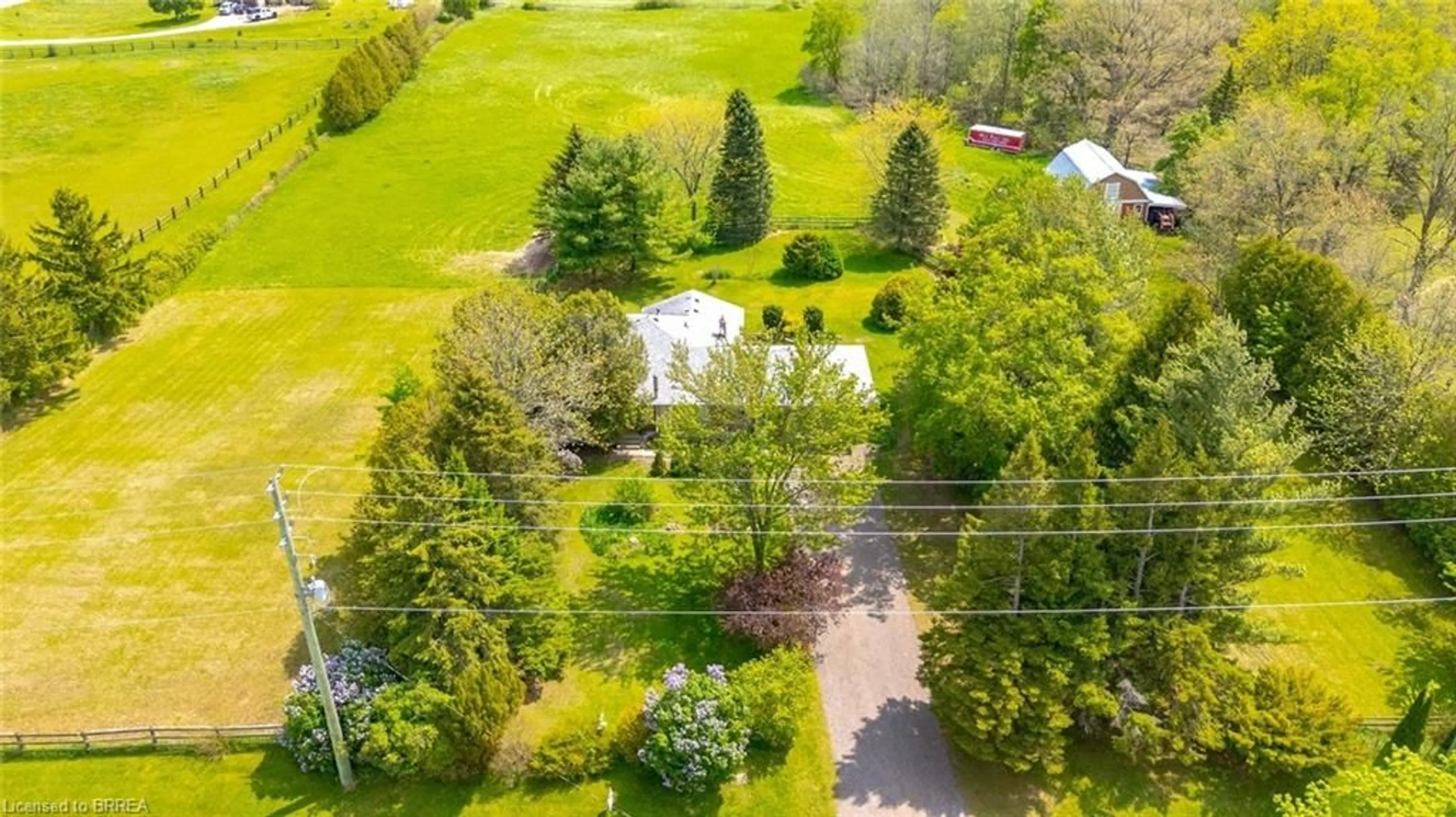 A pic from outside/outdoor area/front of a property/back of a property/a pic from drone, forest/trees view for 237 Cleaver Rd, Brantford Ontario N3R 0B8