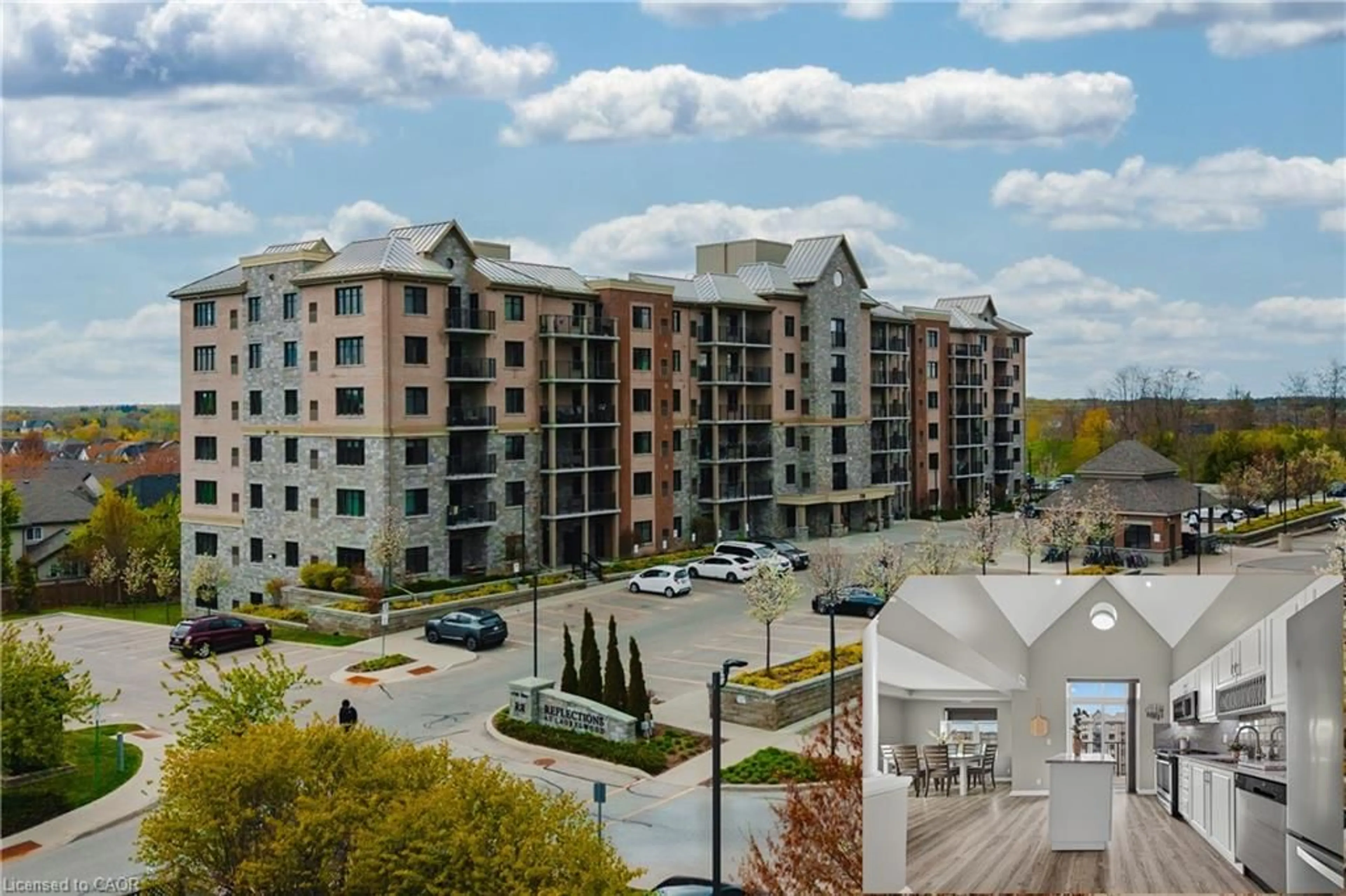 A pic from outside/outdoor area/front of a property/back of a property/a pic from drone, unknown for 778 Laurelwood Dr #701, Waterloo Ontario N2V 0A8