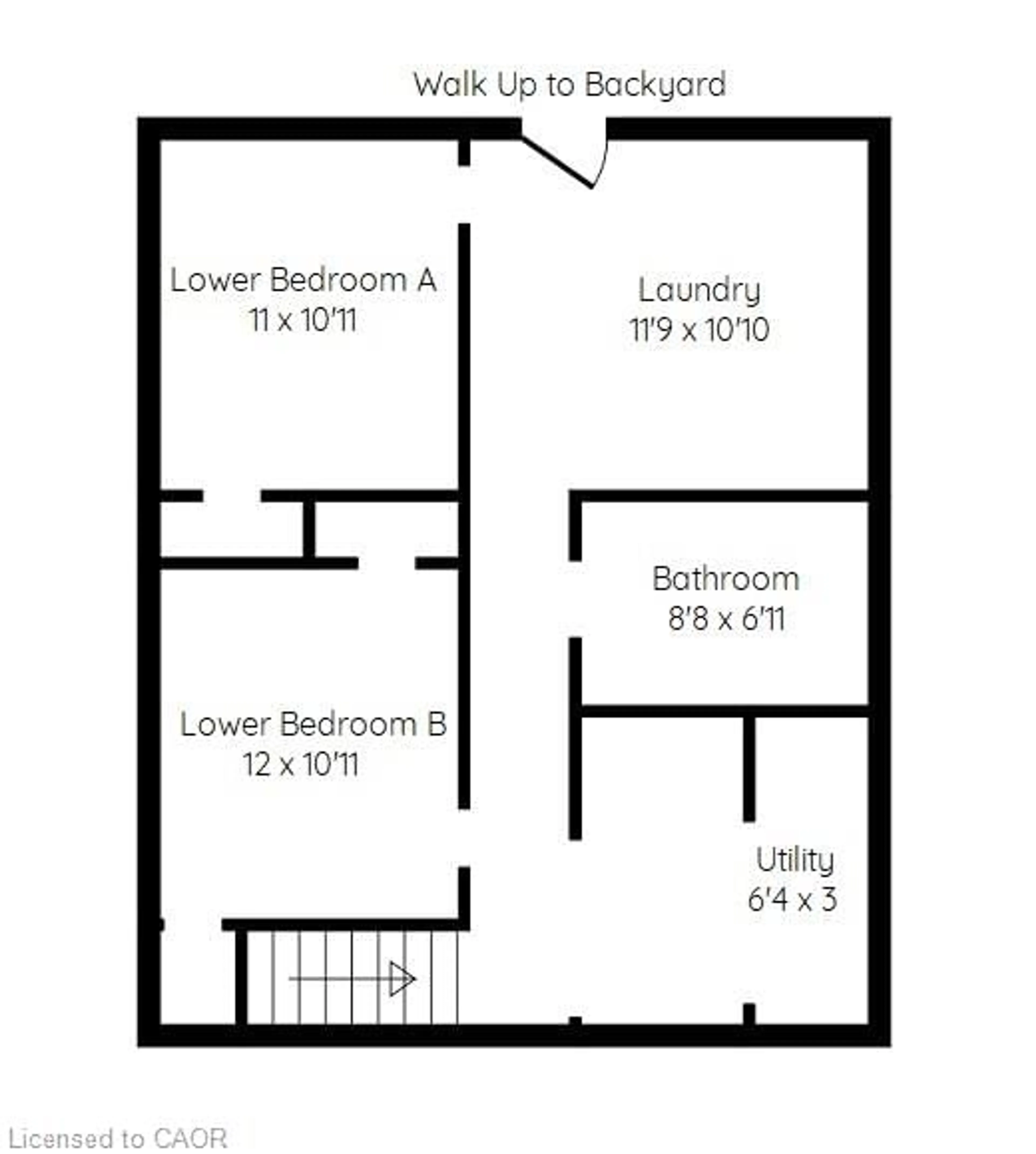 Floor plan for 166 Haddon Ave, Hamilton Ontario L8S 1Y1