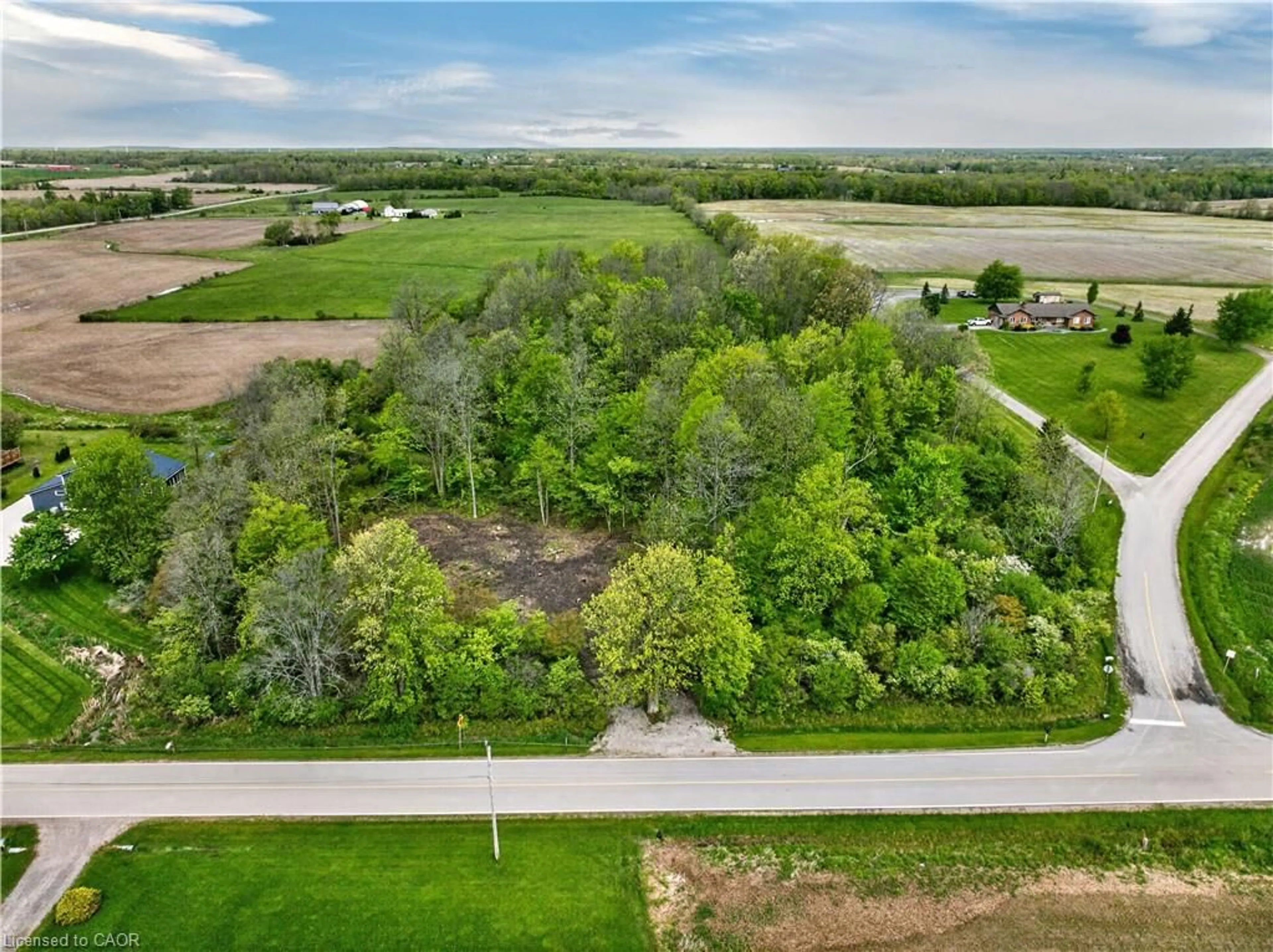 A pic from outside/outdoor area/front of a property/back of a property/a pic from drone, forest/trees view for PT S1/2 LOT 36 Link Rd, Cayuga Ontario N0A 1E0