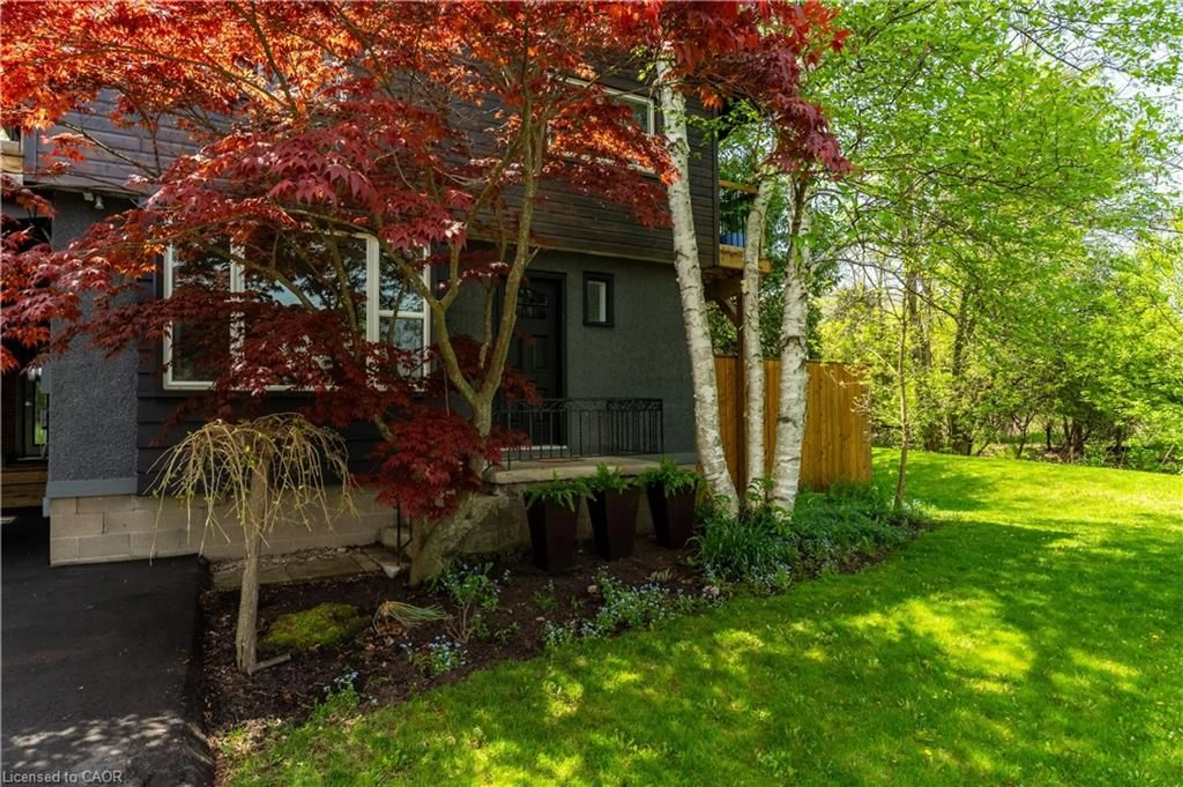 Patio, forest/trees view for 215 Iona Ave, Hamilton Ontario L8S 2M3