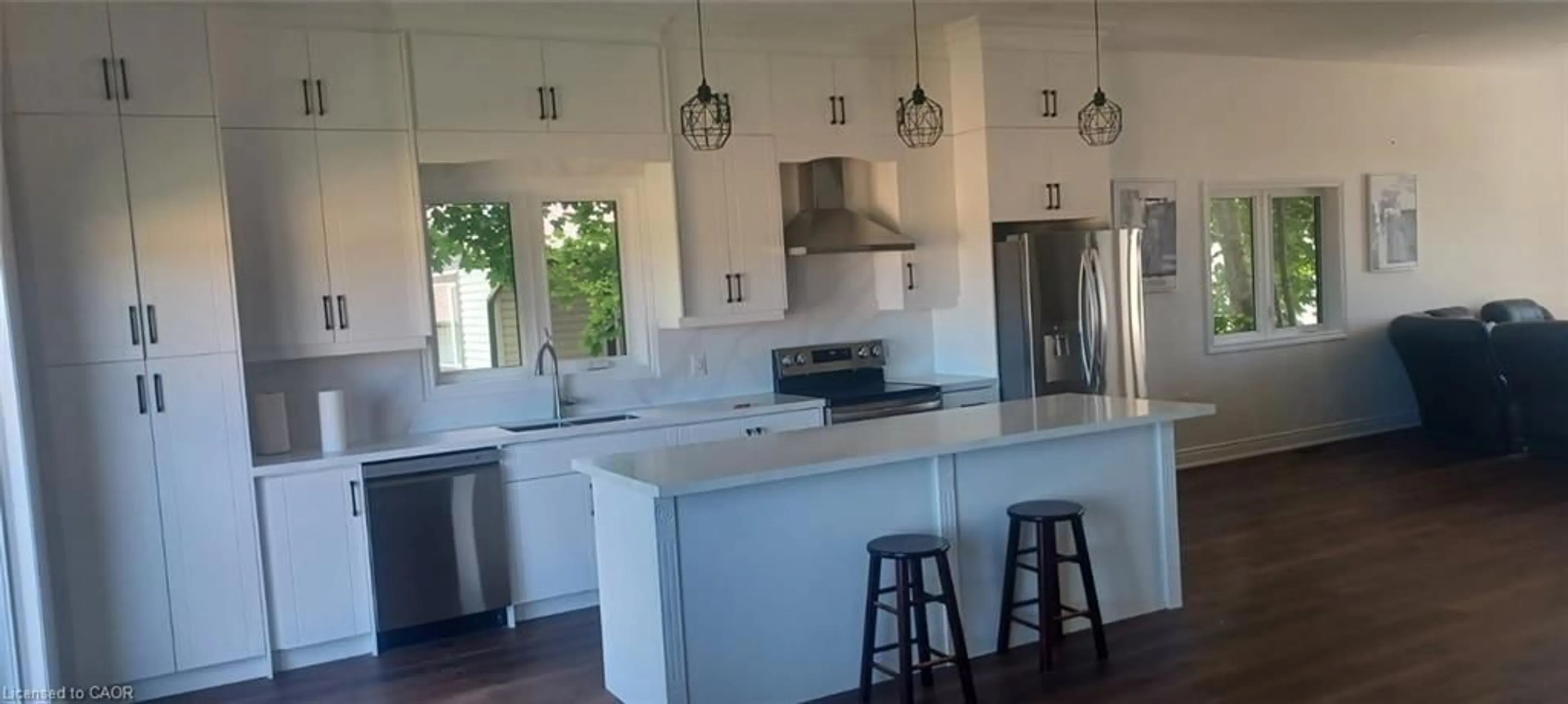 Open concept kitchen, ceramic/tile floor for 215 Forler St, Neustadt Ontario N0G 2M0