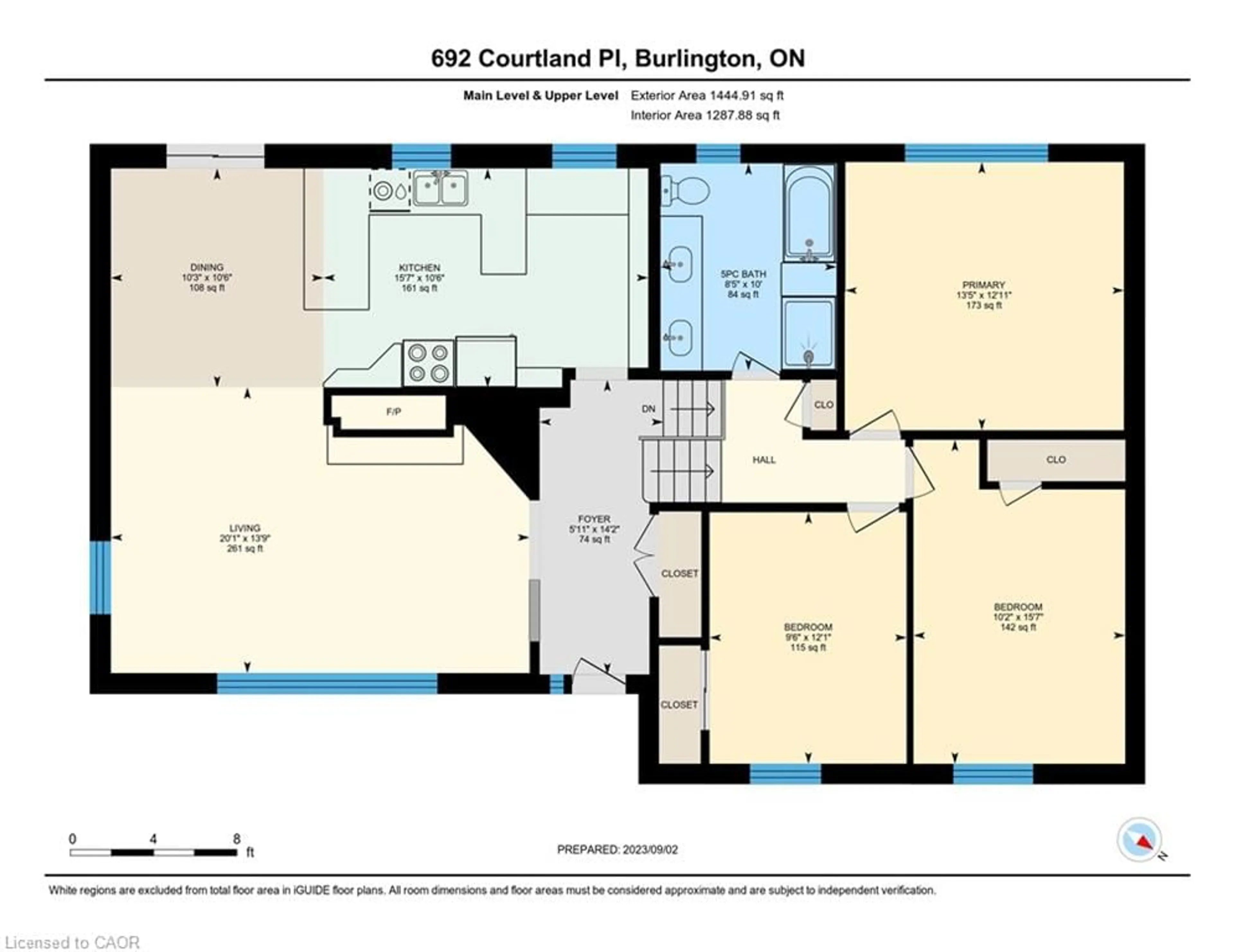 Floor plan for 692 Courtland Pl, Burlington Ontario L7R 2M6