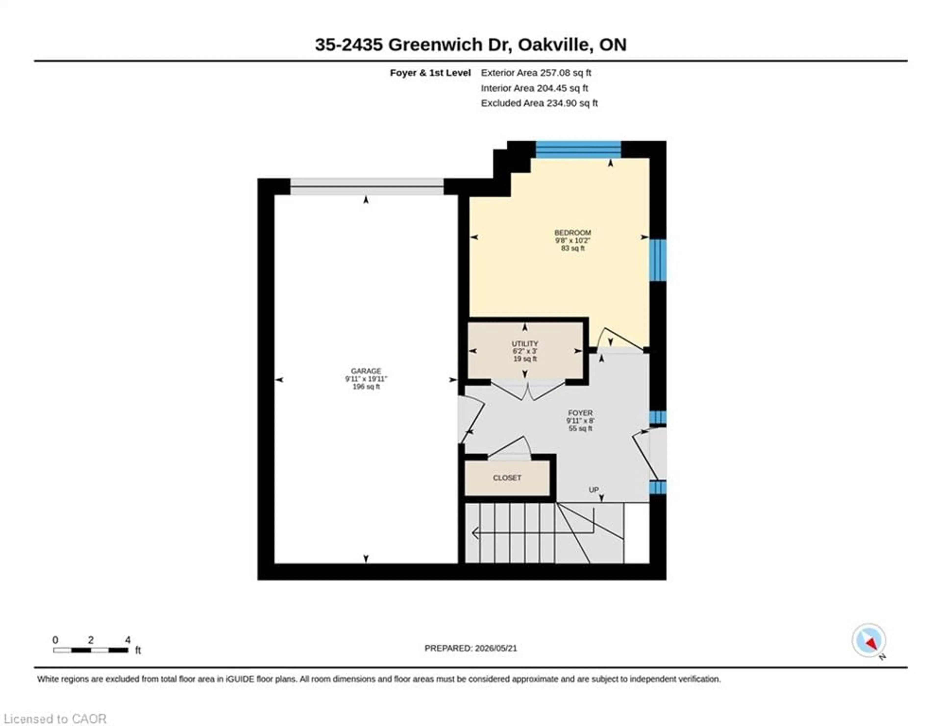 Floor plan for 2435 Greenwich Dr #35, Oakville Ontario L6M 0S4