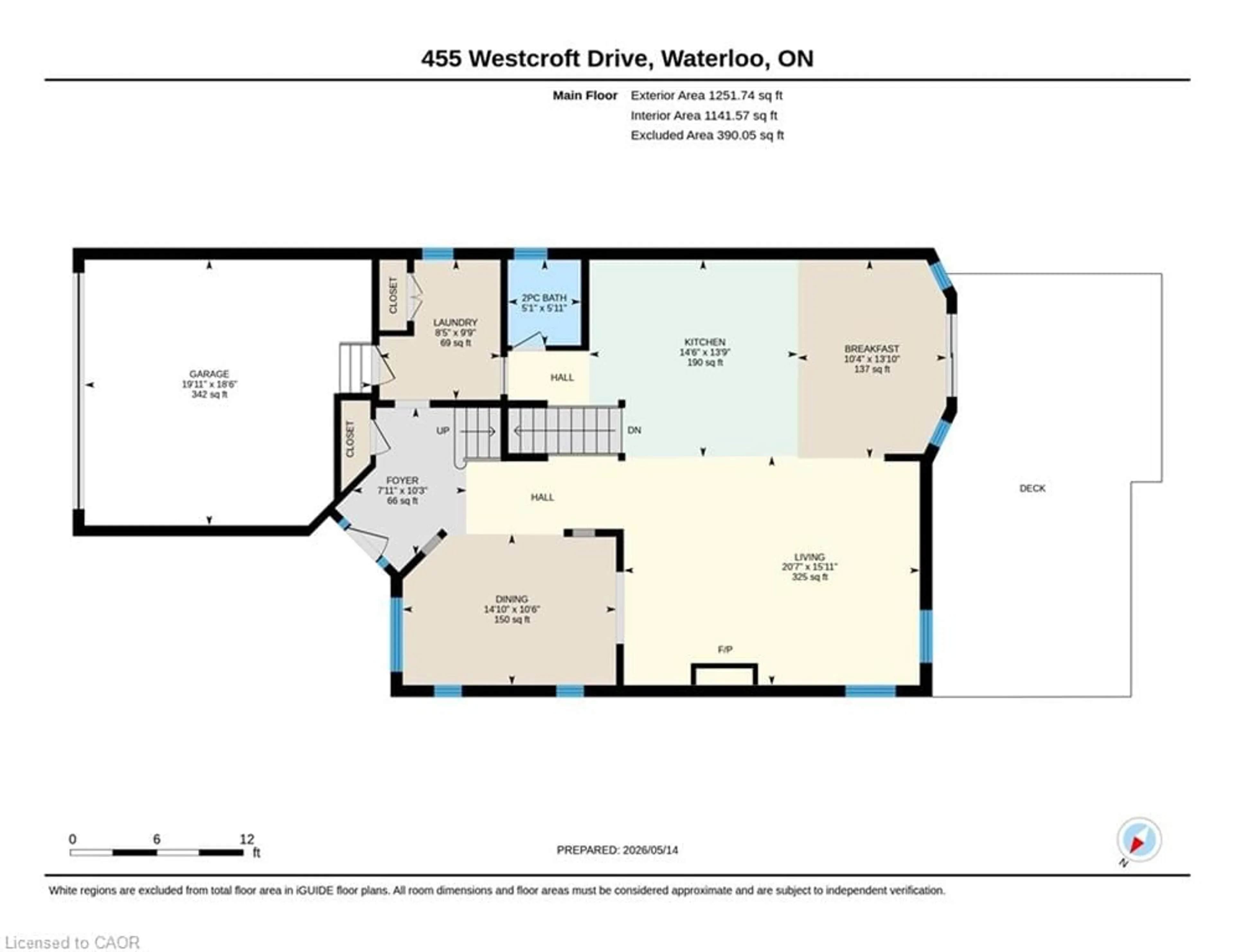 Floor plan for 455 Westcroft Dr, Waterloo Ontario N2T 3A1