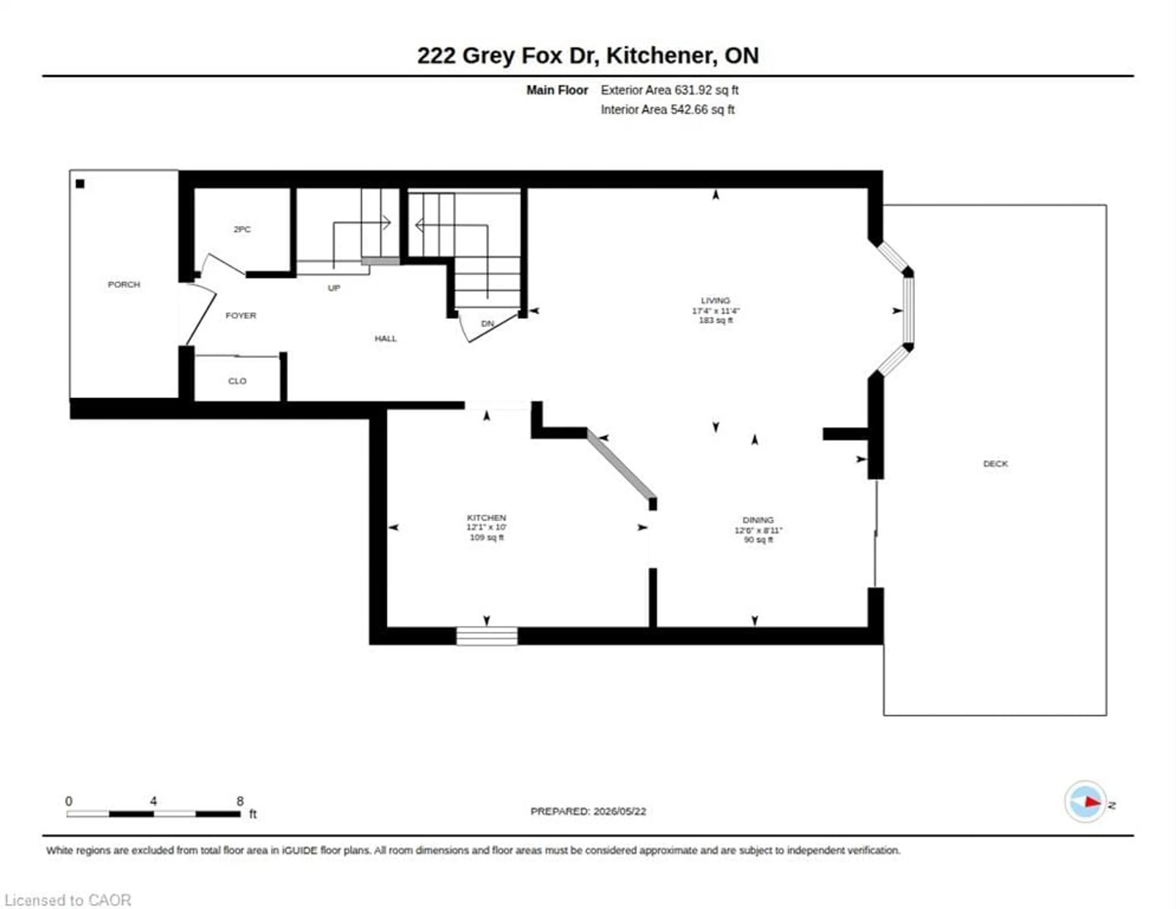 Floor plan for 222 Grey Fox Dr, Kitchener Ontario N2E 3N4