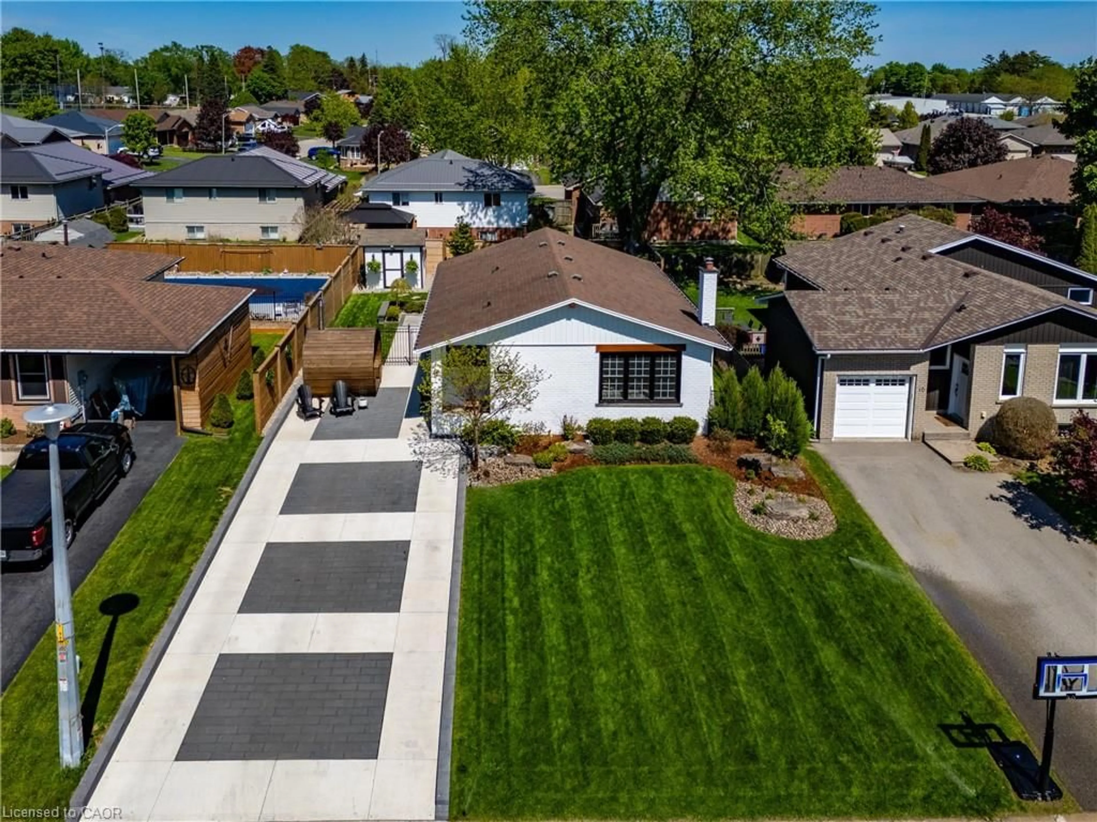A pic from outside/outdoor area/front of a property/back of a property/a pic from drone, street for 12 Westdale Ave, Port Dover Ontario N0A 1N4