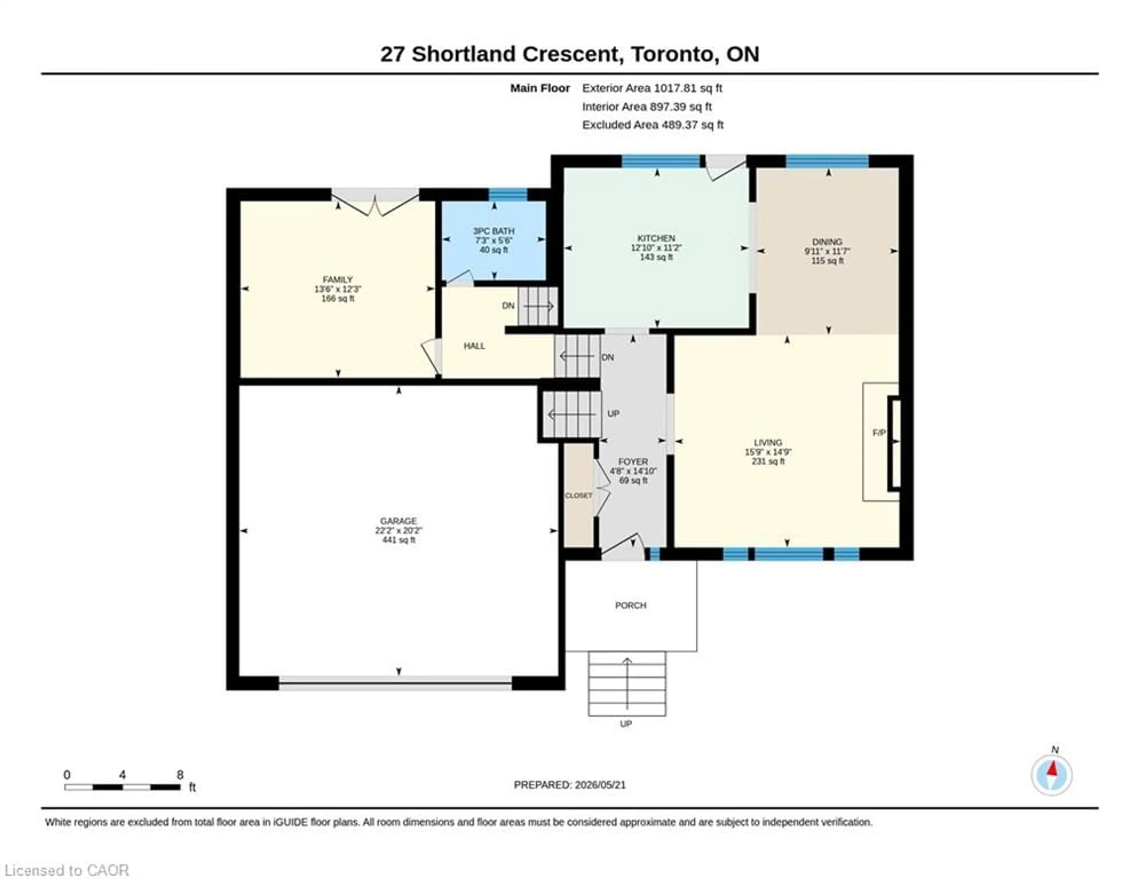 Floor plan for 27 Shortland Cres, Etobicoke Ontario M9R 2T2
