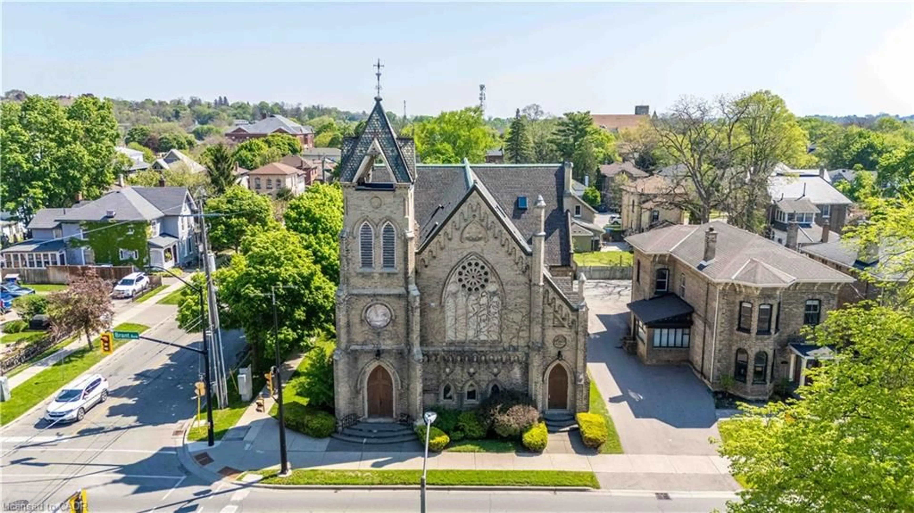 A pic from outside/outdoor area/front of a property/back of a property/a pic from drone, street for 21 Richmond St #205, Brantford Ontario N3T 3X9