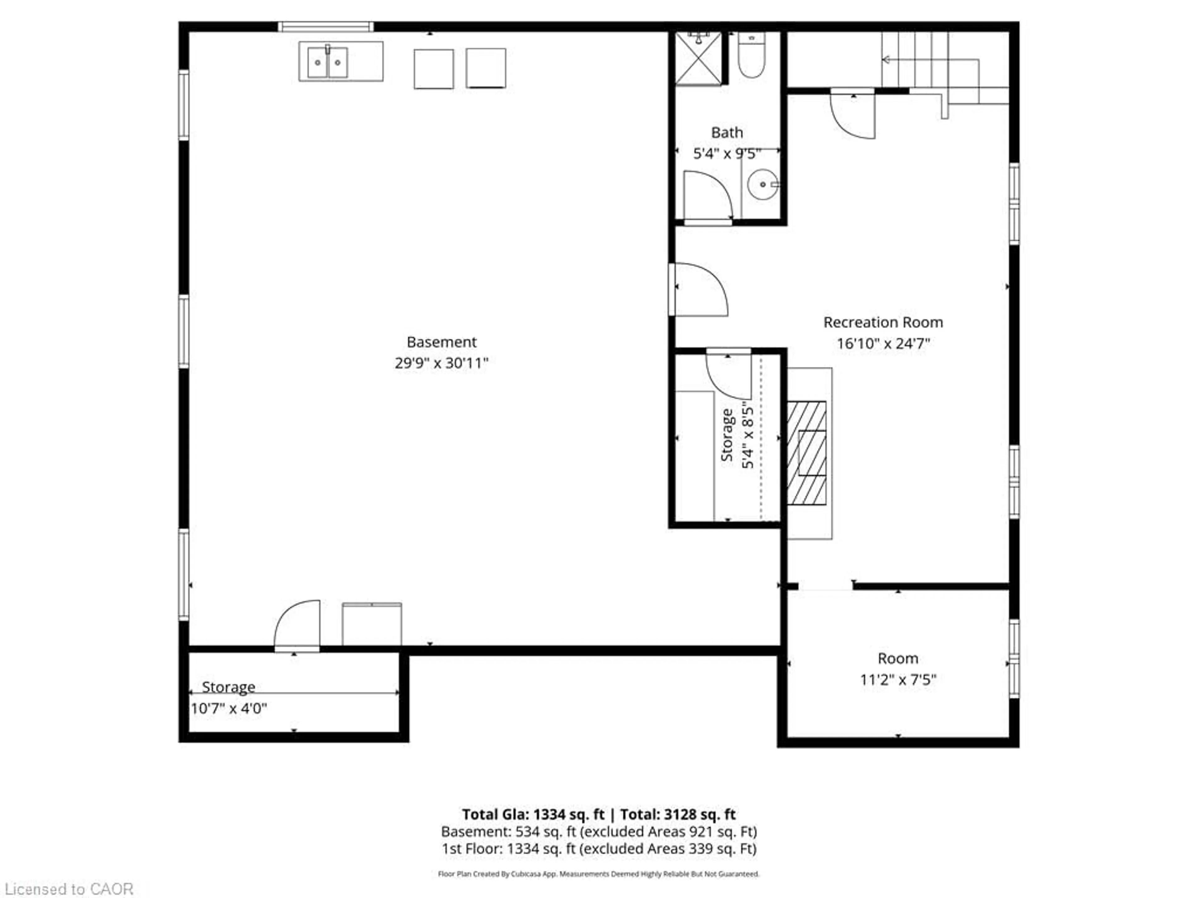 Floor plan for 192 Queen St, St. Williams Ontario N0E 1P0