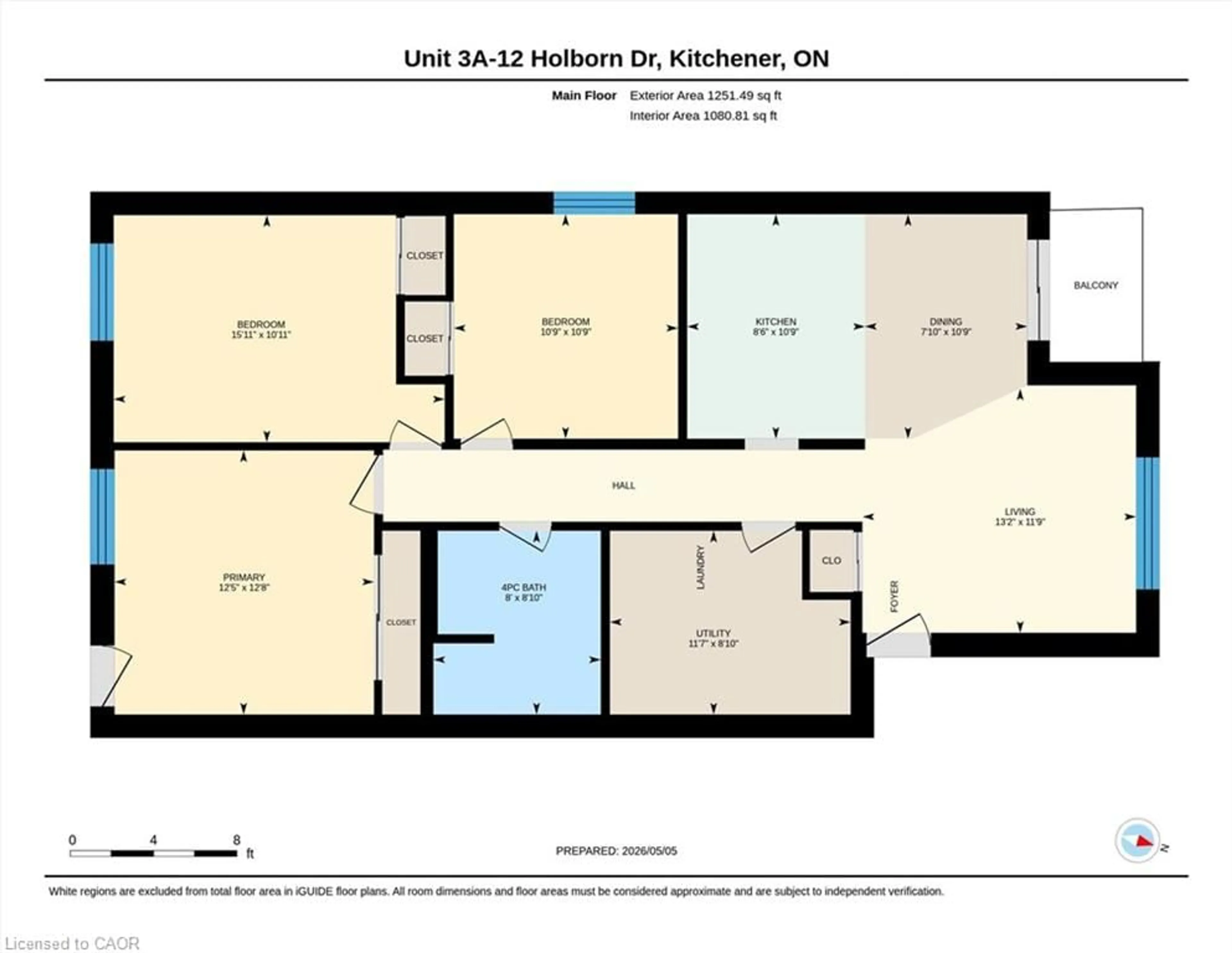 Floor plan for 12 Holborn Dr #3A, Kitchener Ontario N2A 0A4