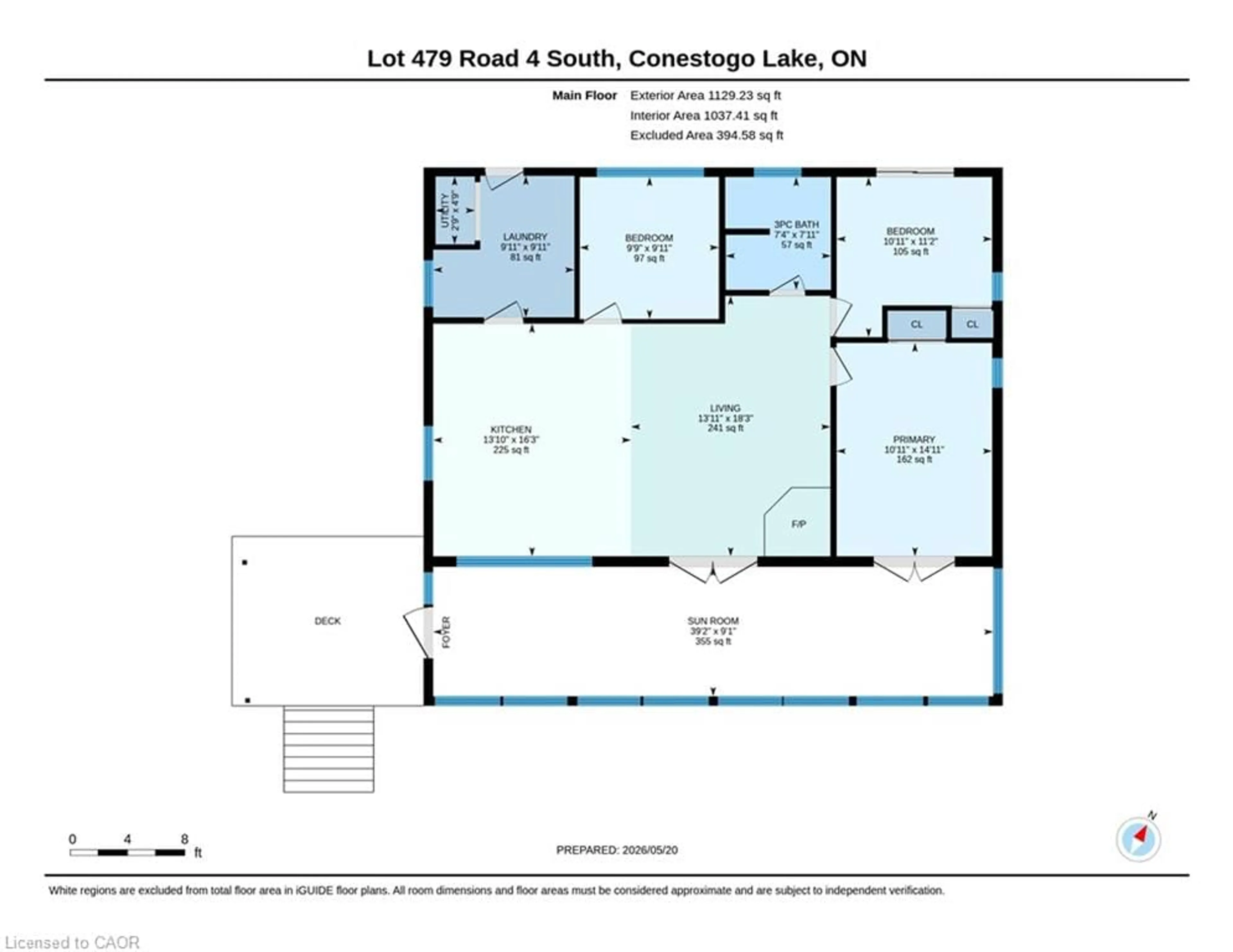Floor plan for LOT 479 Road 4, Conestogo Lake Ontario N0G 2K0
