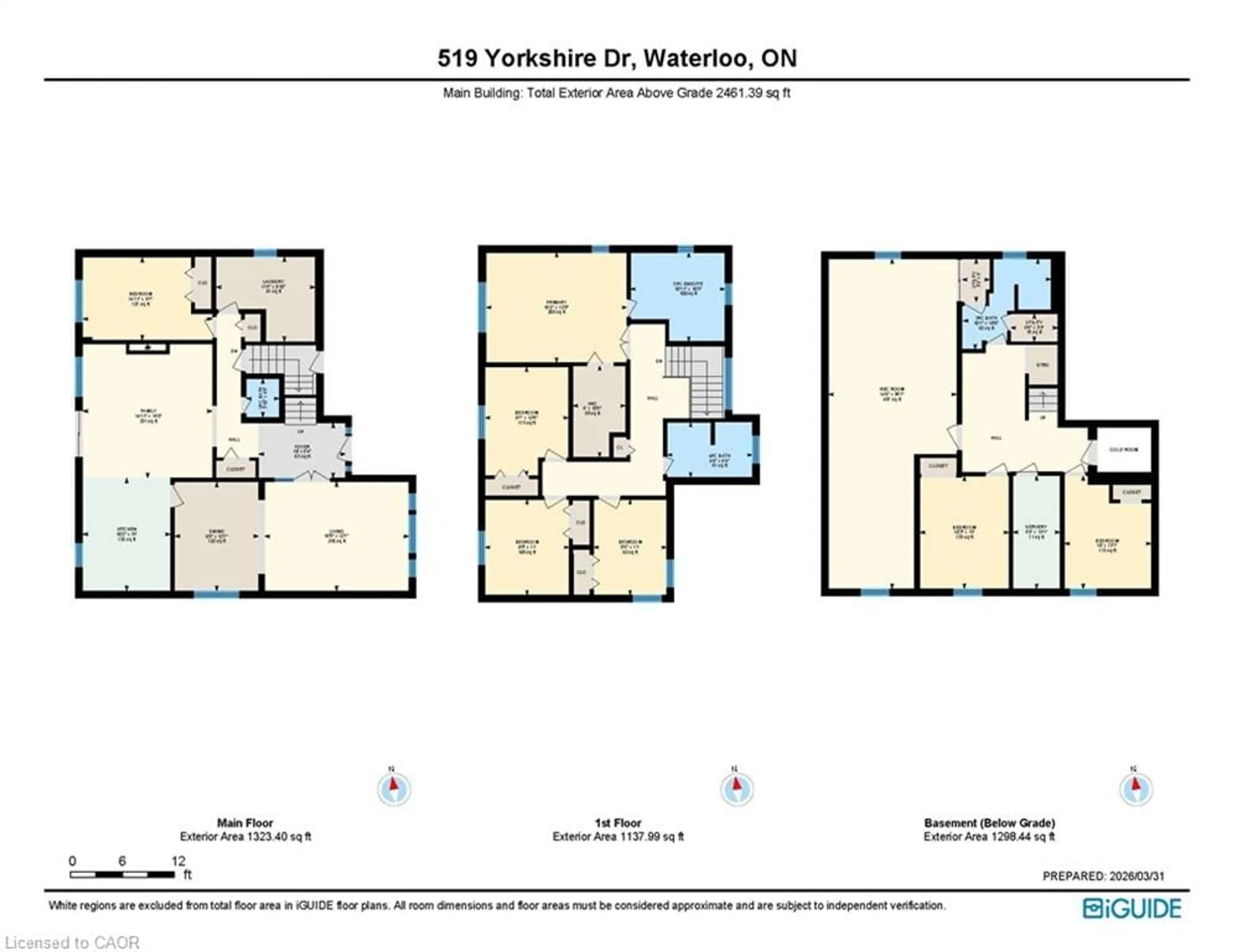 Floor plan for 519 Yorkshire Dr, Waterloo Ontario N2T 2V1