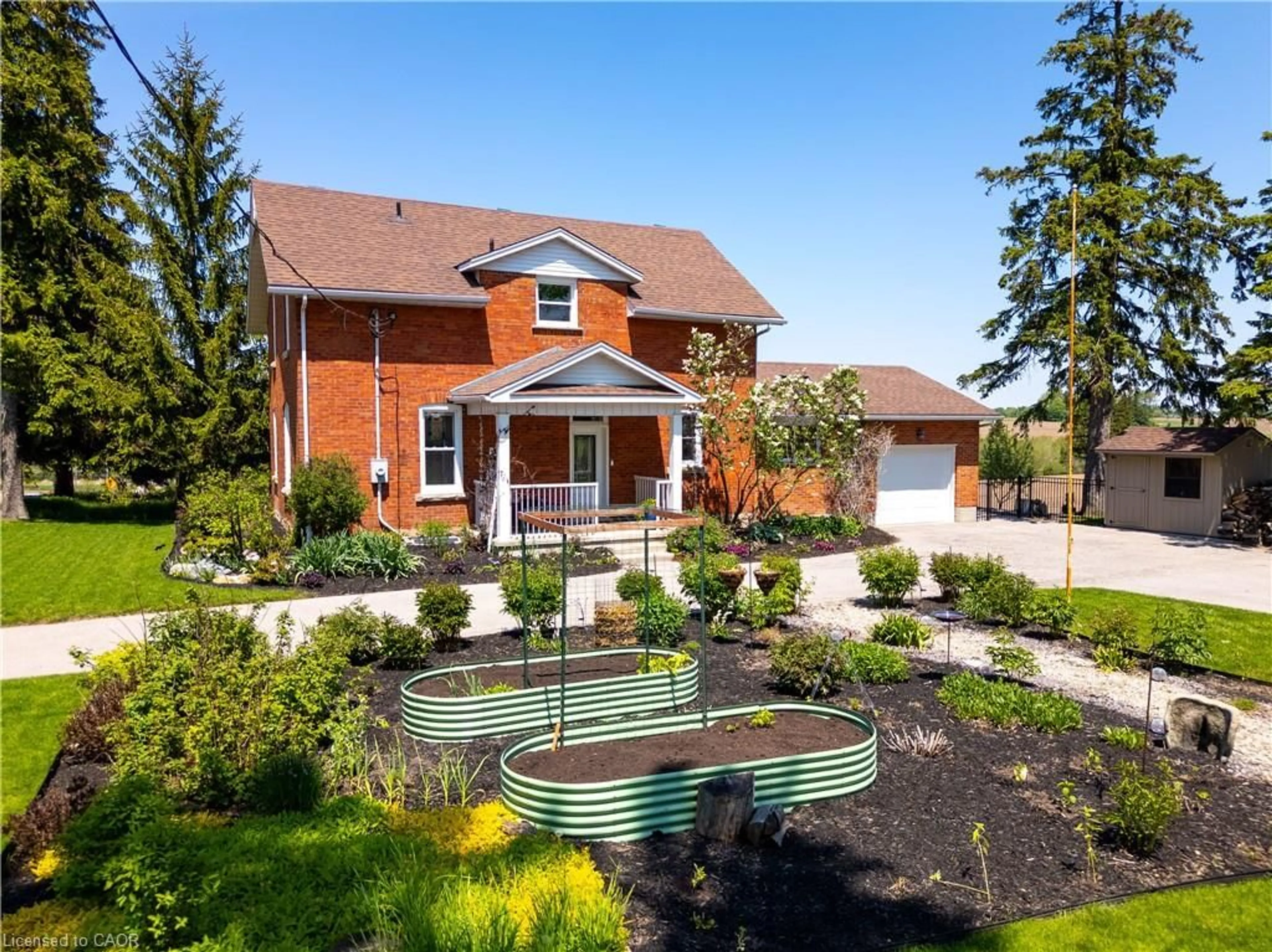Home with brick exterior material, street for 6055 Wellington Road 7, Elora Ontario N0B 1S0