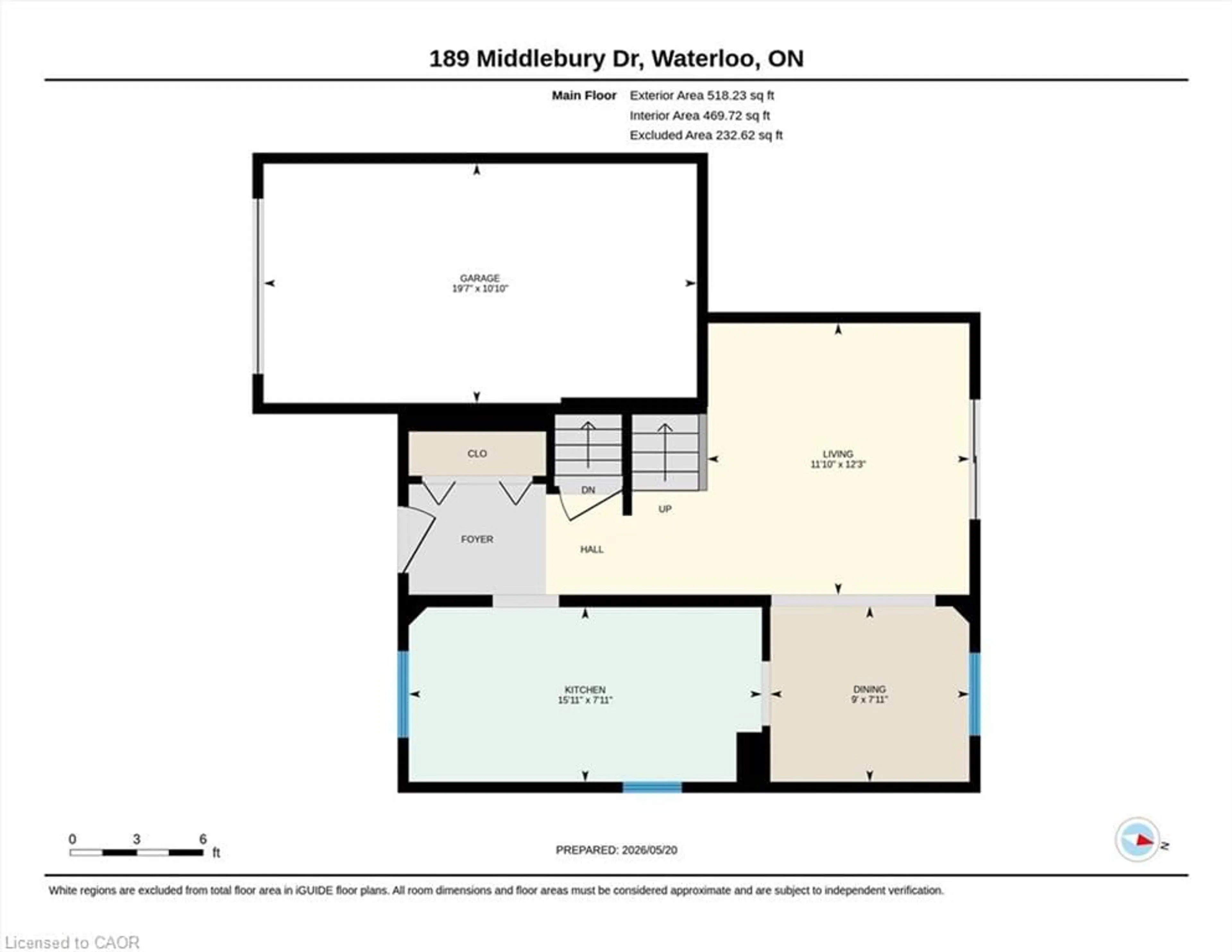 Floor plan for 189 Middlebury Dr, Waterloo Ontario N2T 2H8