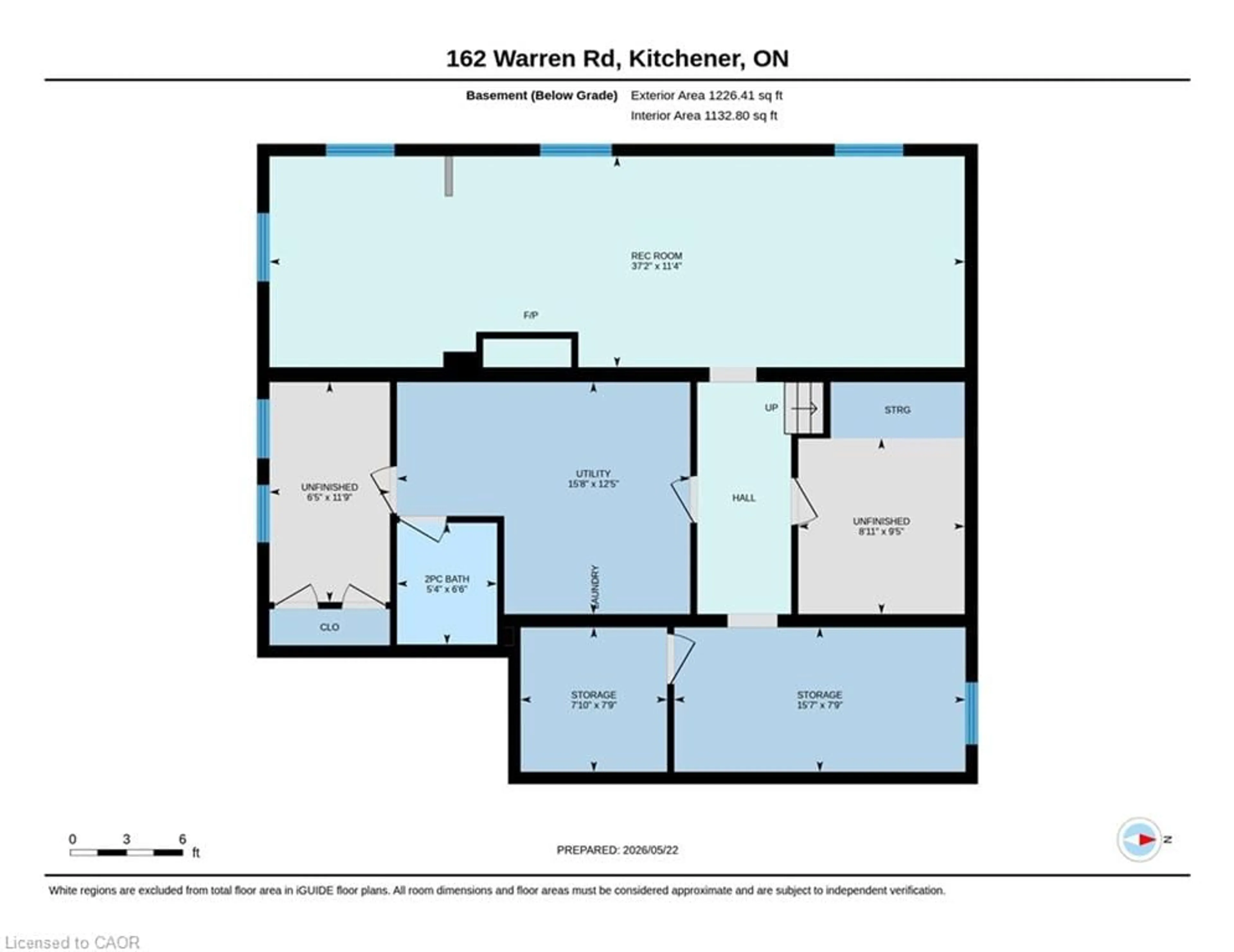 Floor plan for 162 Warren Rd, Kitchener Ontario N2M 4T7