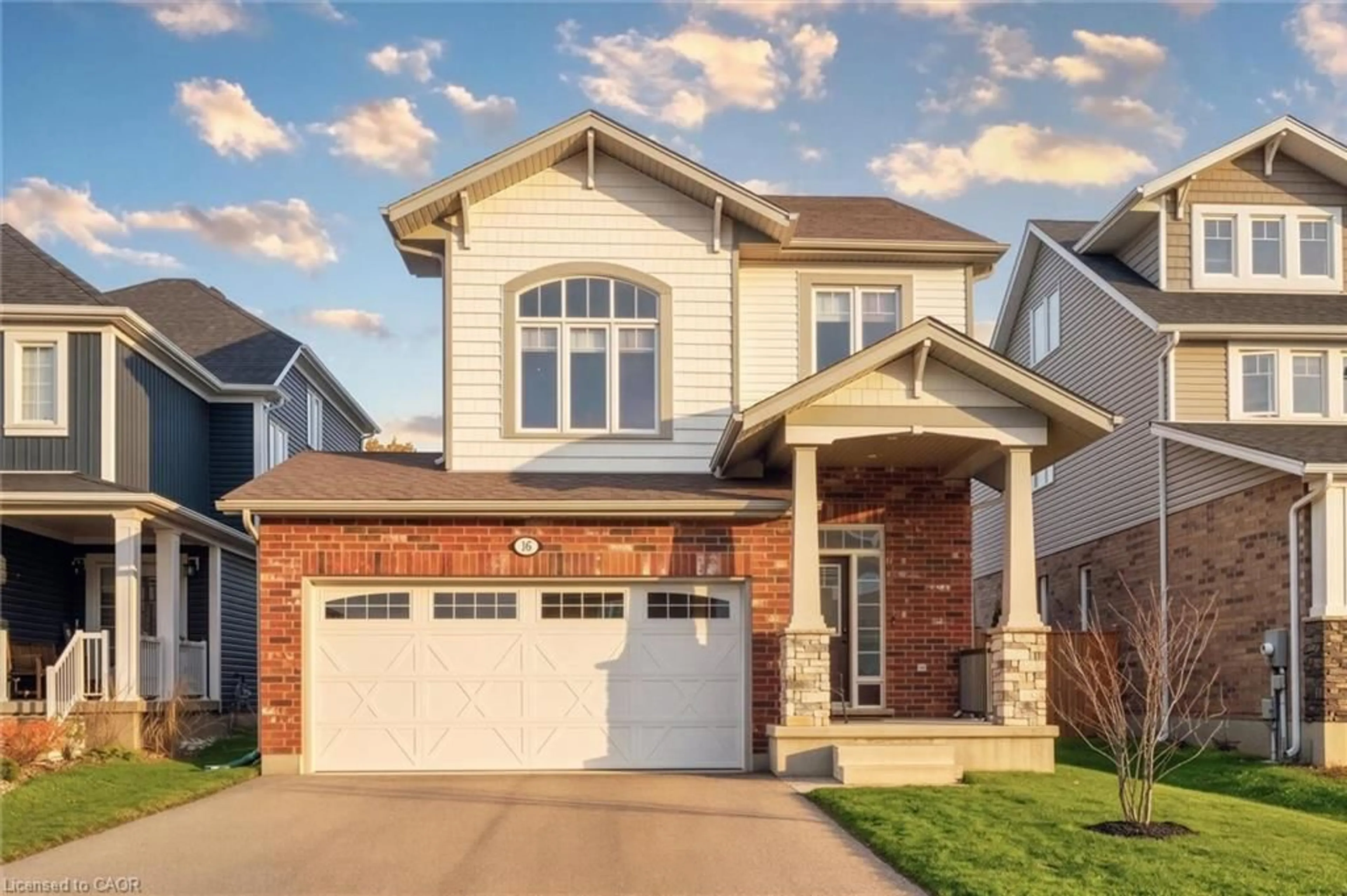Home with brick exterior material, street for 16 Robbins Ridge, Paris Ontario N3L 0H2