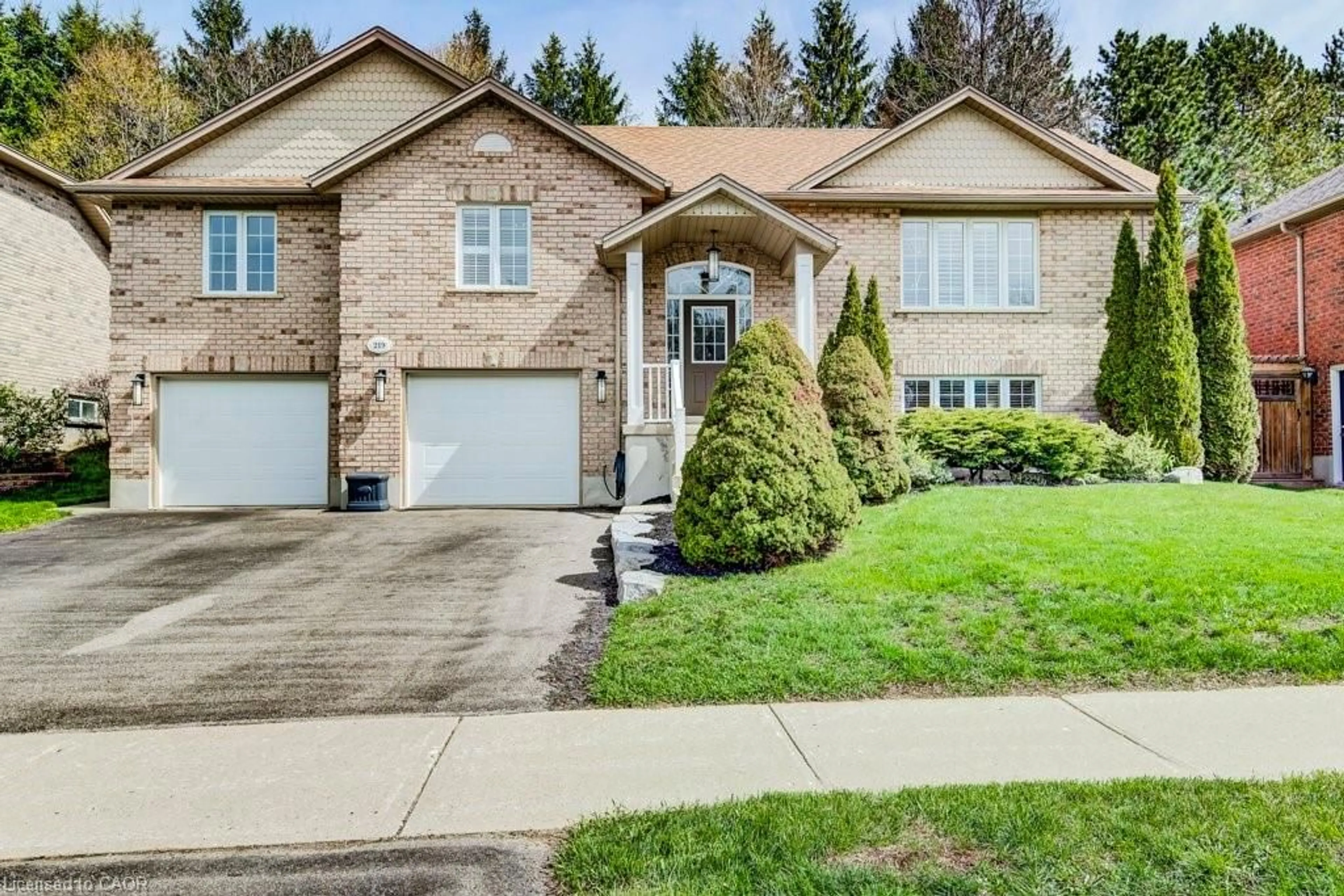 Home with brick exterior material, street for 219 Mitchell St, Ayr Ontario N0B 1E0