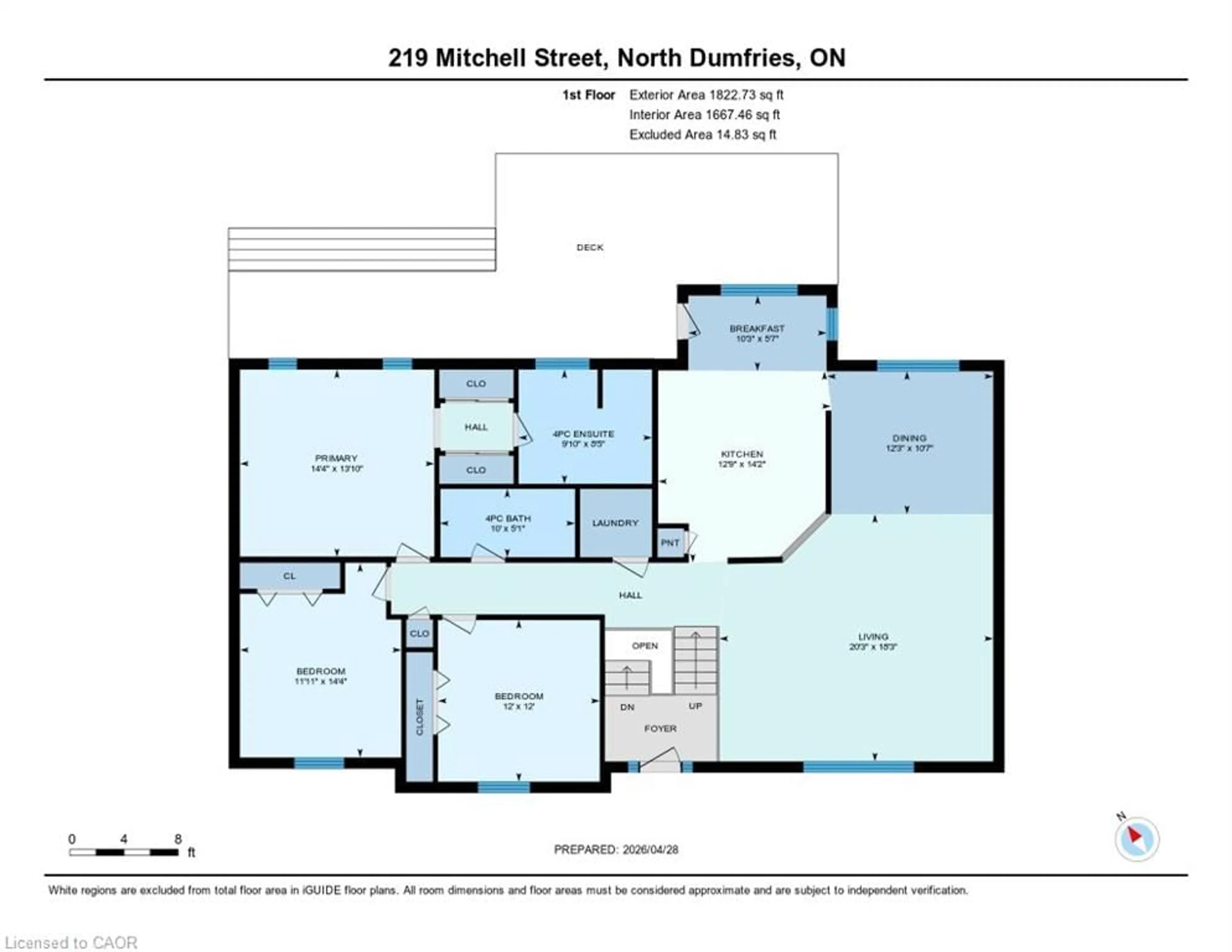 Floor plan for 219 Mitchell St, Ayr Ontario N0B 1E0