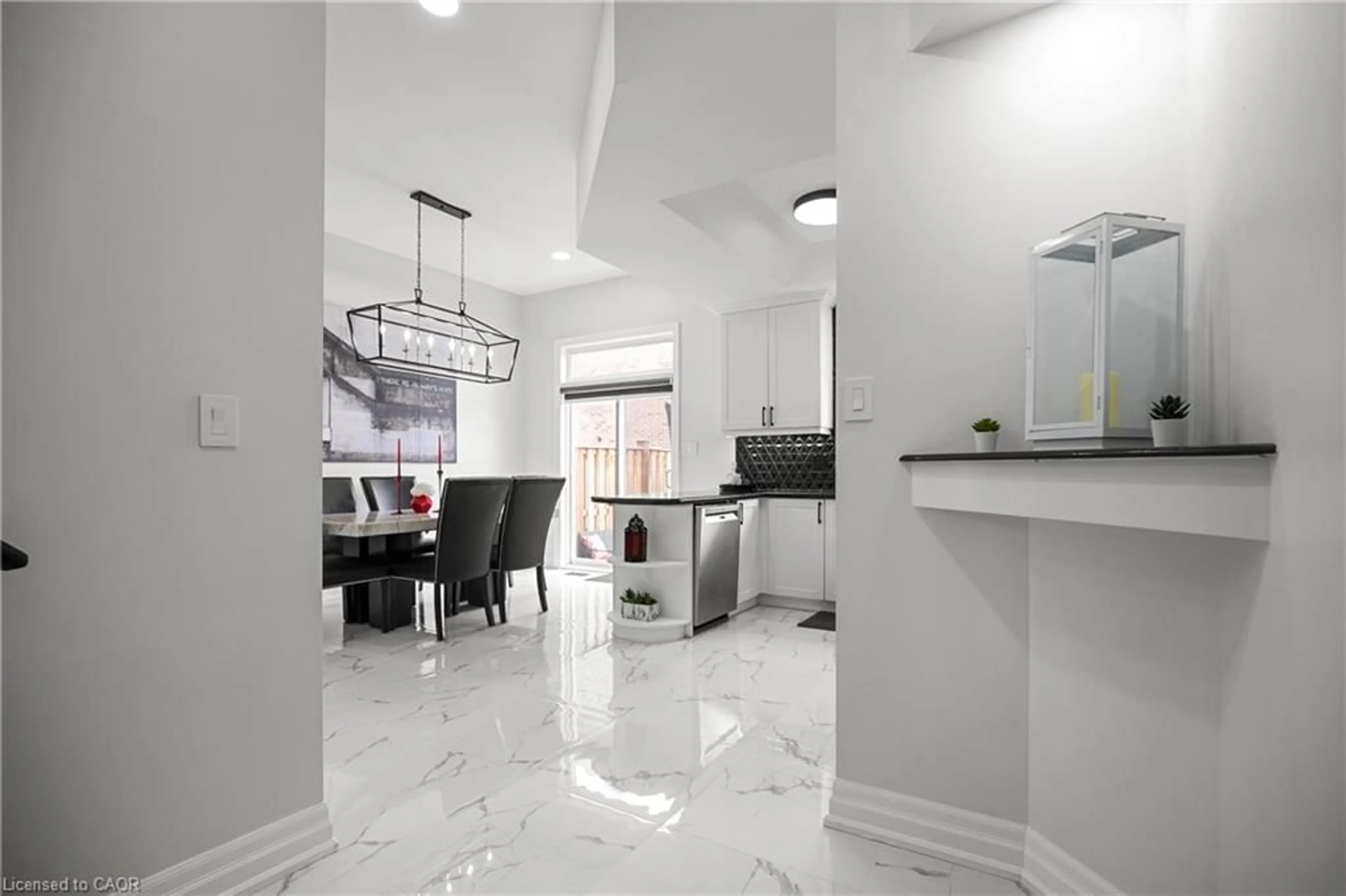 Contemporary kitchen, ceramic/tile floor for 876 Golf Links Rd #16, Ancaster Ontario L9K 1M7