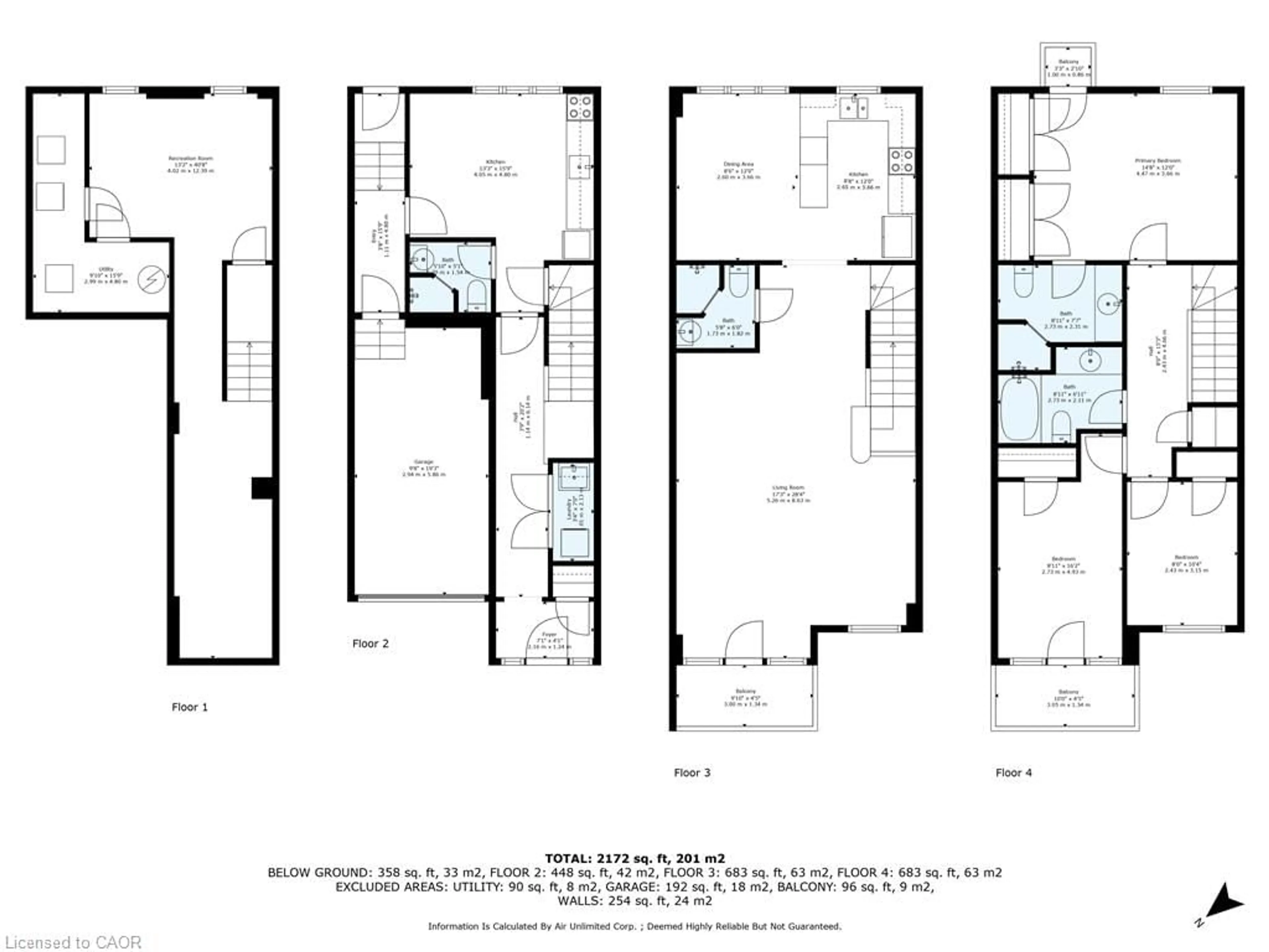 Floor plan for 21 Kayak Hts, Brampton Ontario L6Z 0H8