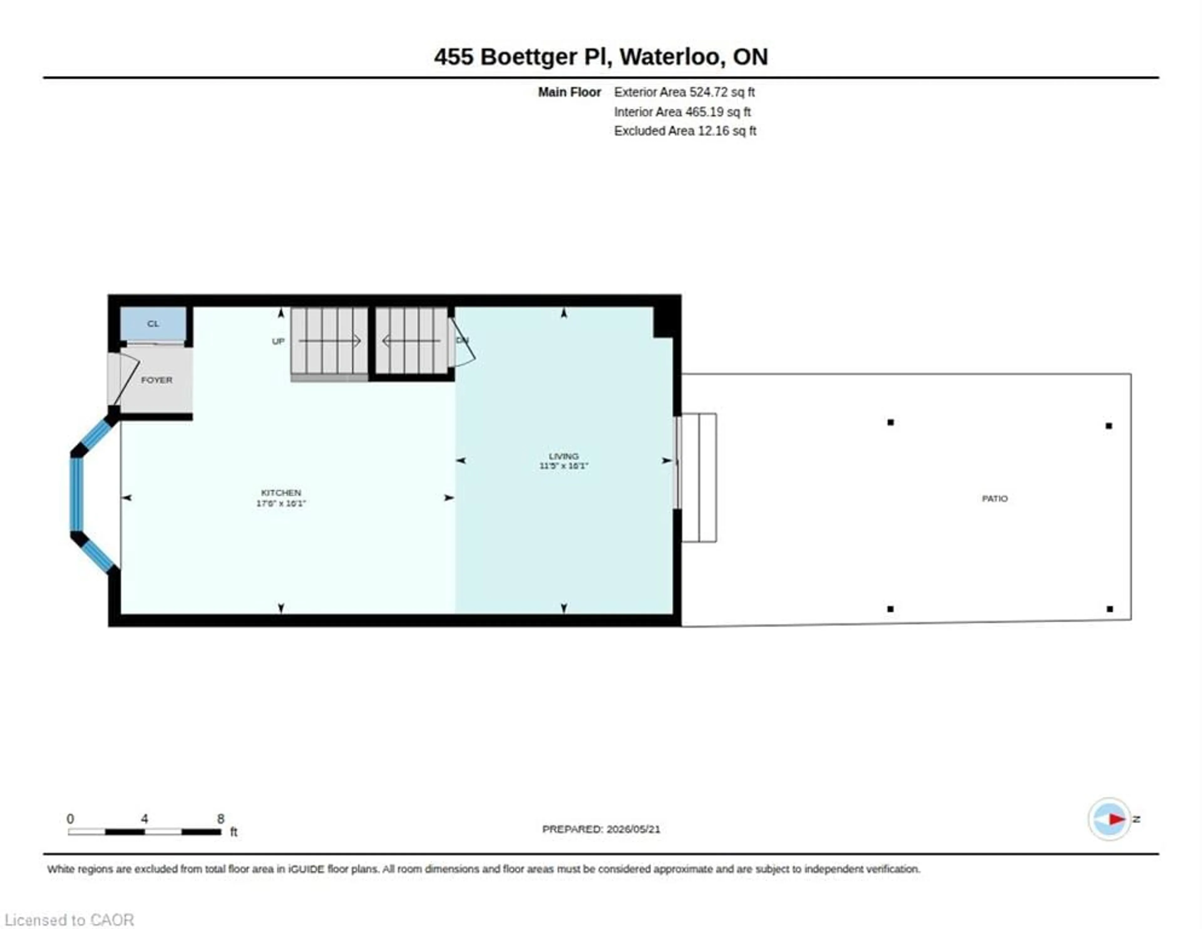 Floor plan for 455 Boettger Pl, Waterloo Ontario N2K 3N5