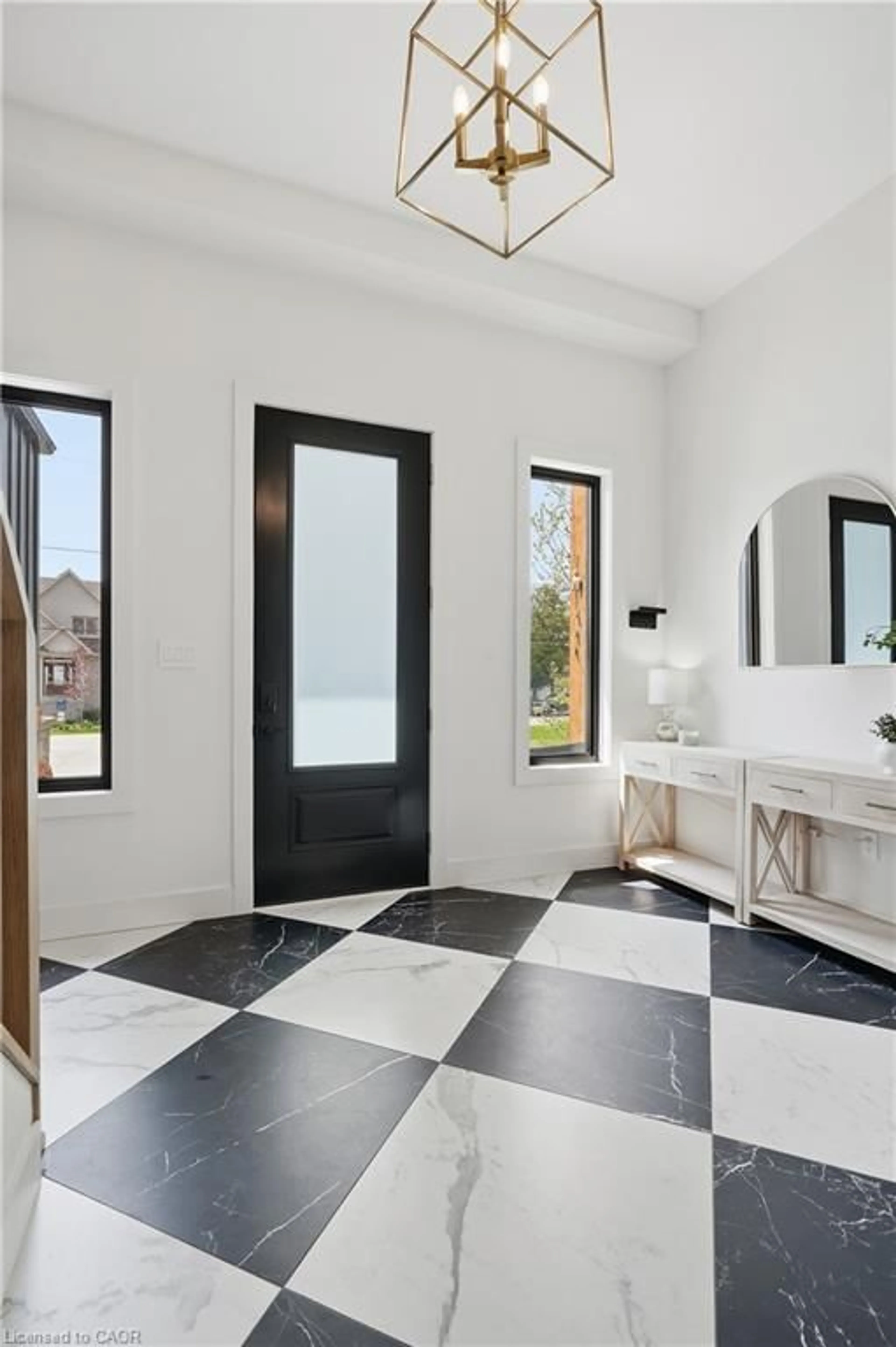Contemporary bathroom, ceramic/tile floor for 4642 Anderson Ave, Ramara Ontario L3V 6H7