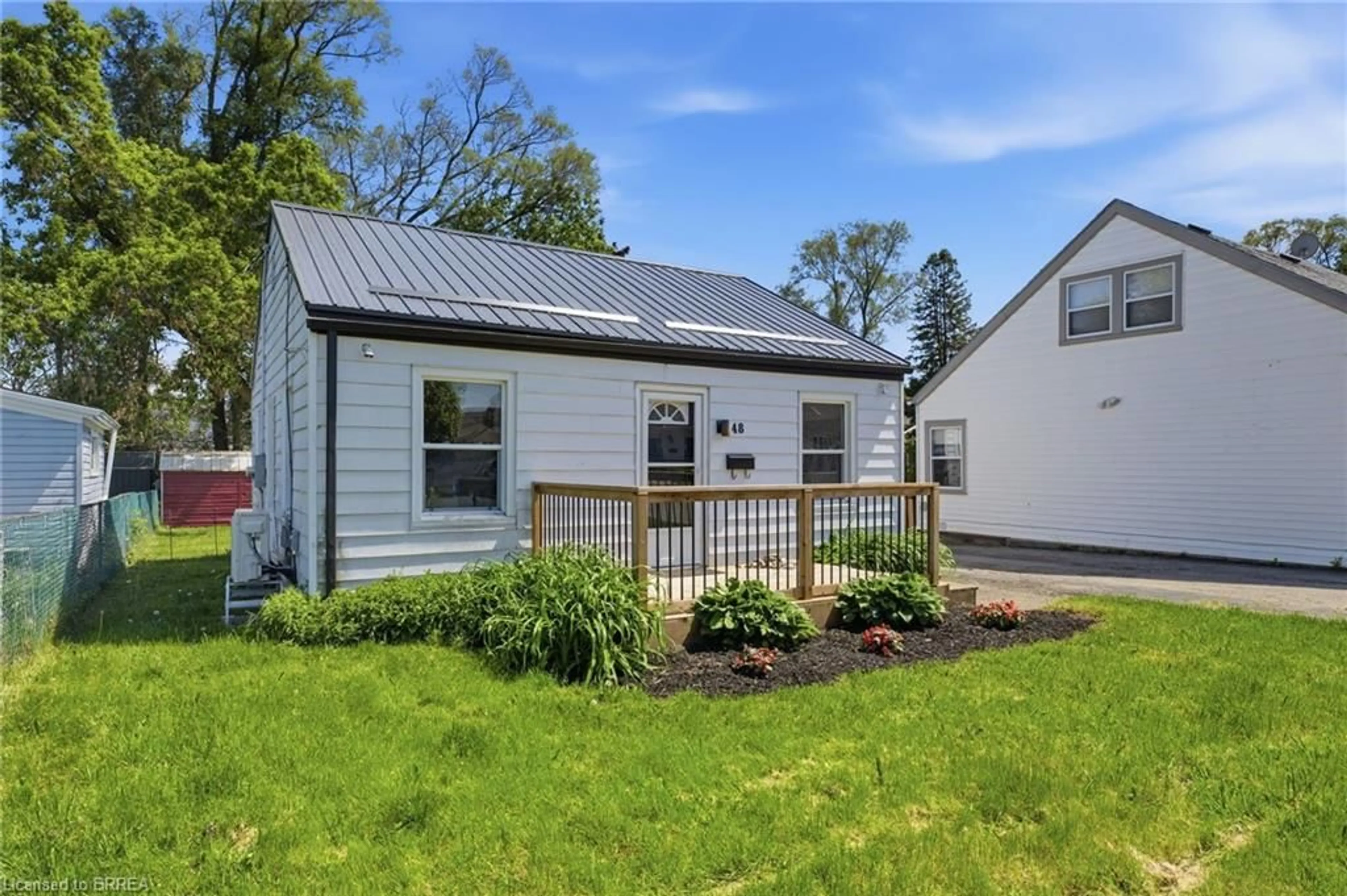 Home with vinyl exterior material, street for 48 Seventh Ave, Brantford Ontario N3S 1B4