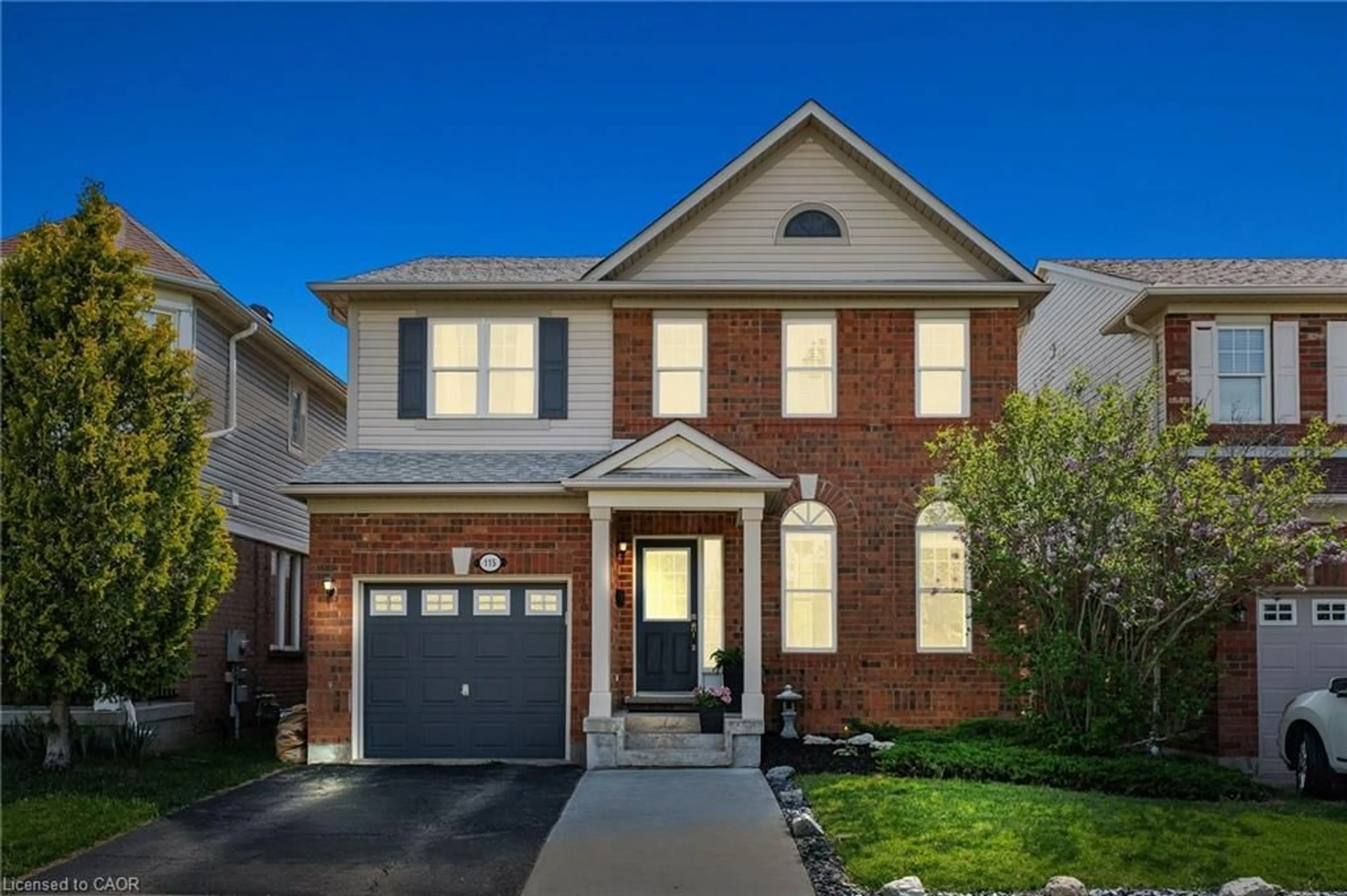 Home with brick exterior material, street for 115 Arthur Fach Dr, Cambridge Ontario N1T 2G1
