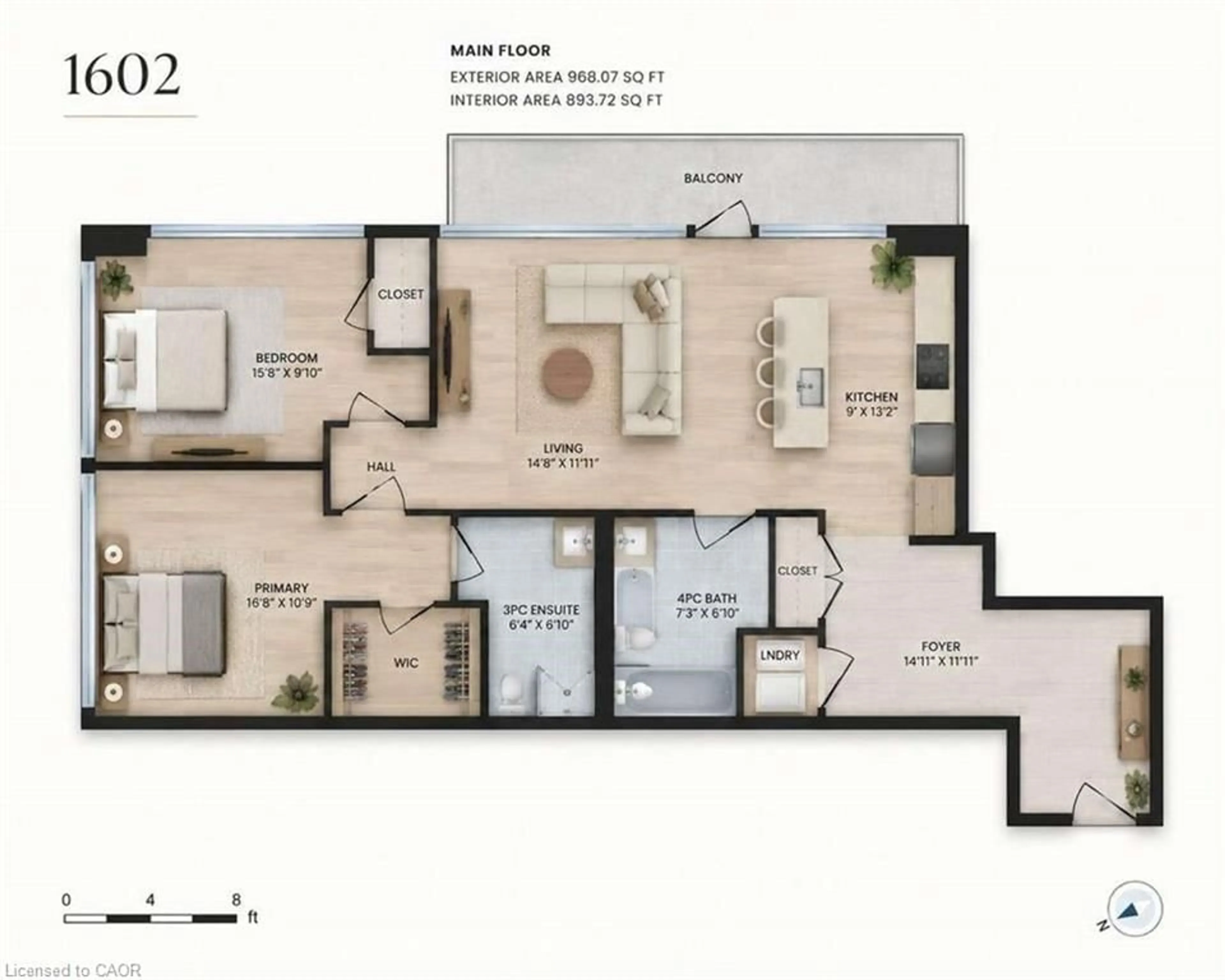 Floor plan for 60 Charles St #1602, Kitchener Ontario N2G 0C9