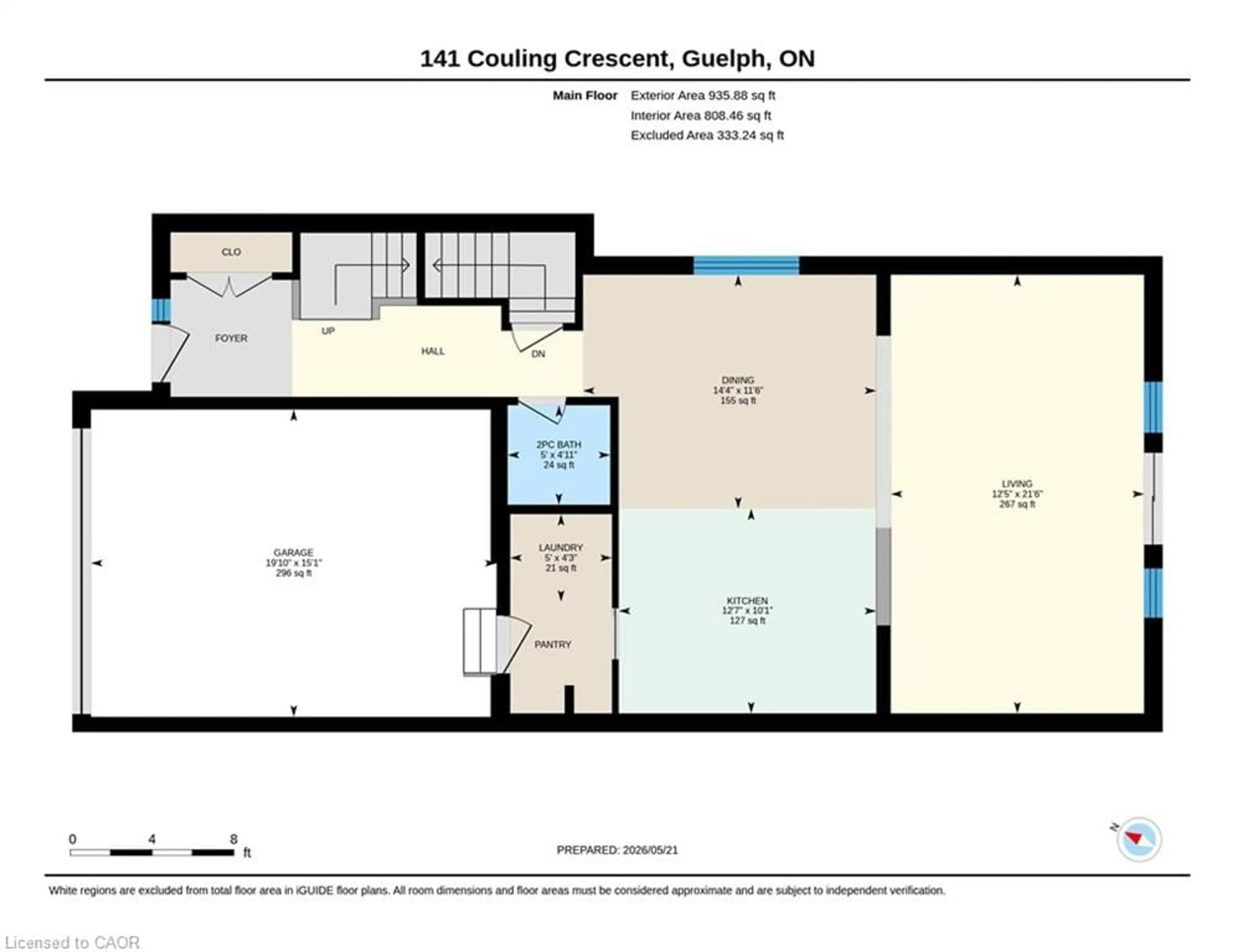 Floor plan for 141 Couling Cres, Guelph Ontario N1E 0K9