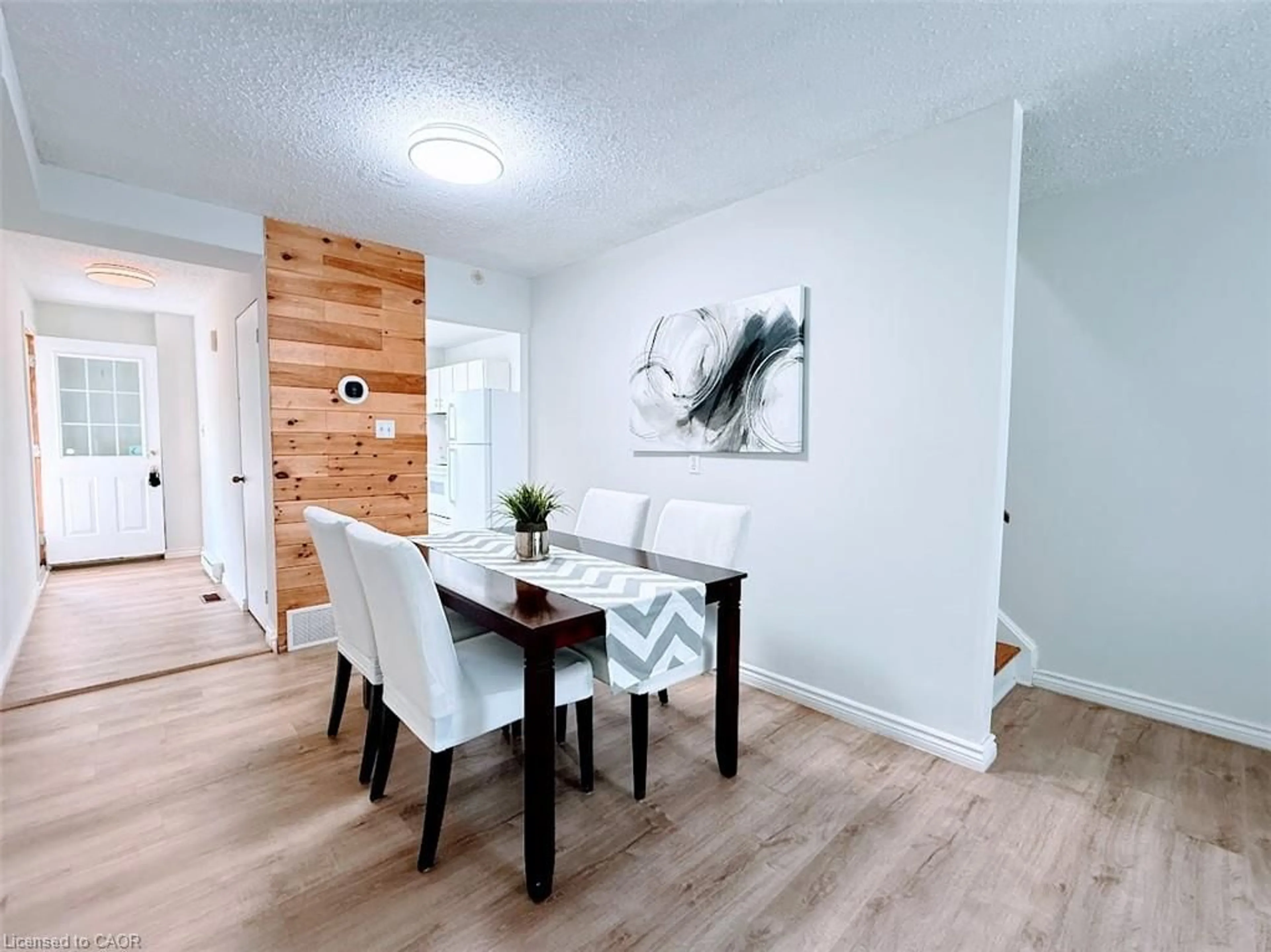 Dining room, wood/laminate floor for 515 Weber St #G, Waterloo Ontario N2L 4G1
